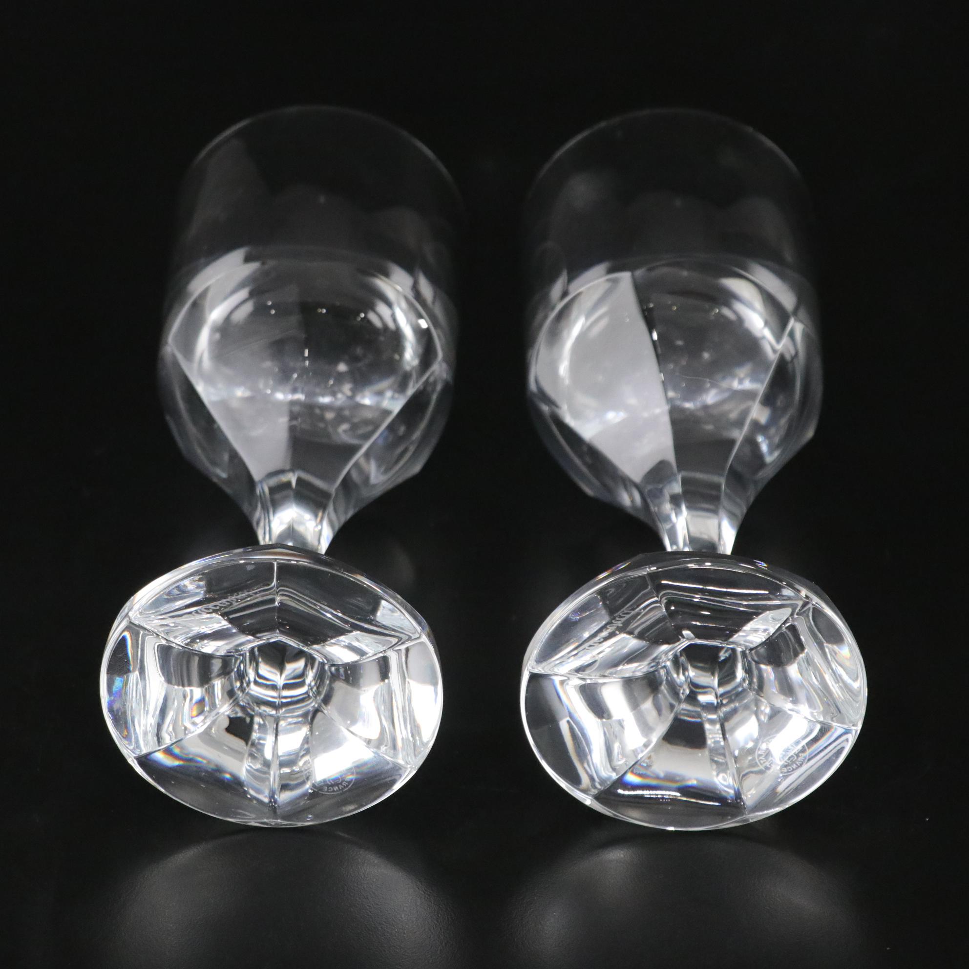 Baccarat "Narcisse" Crystal Red Wine Glasses