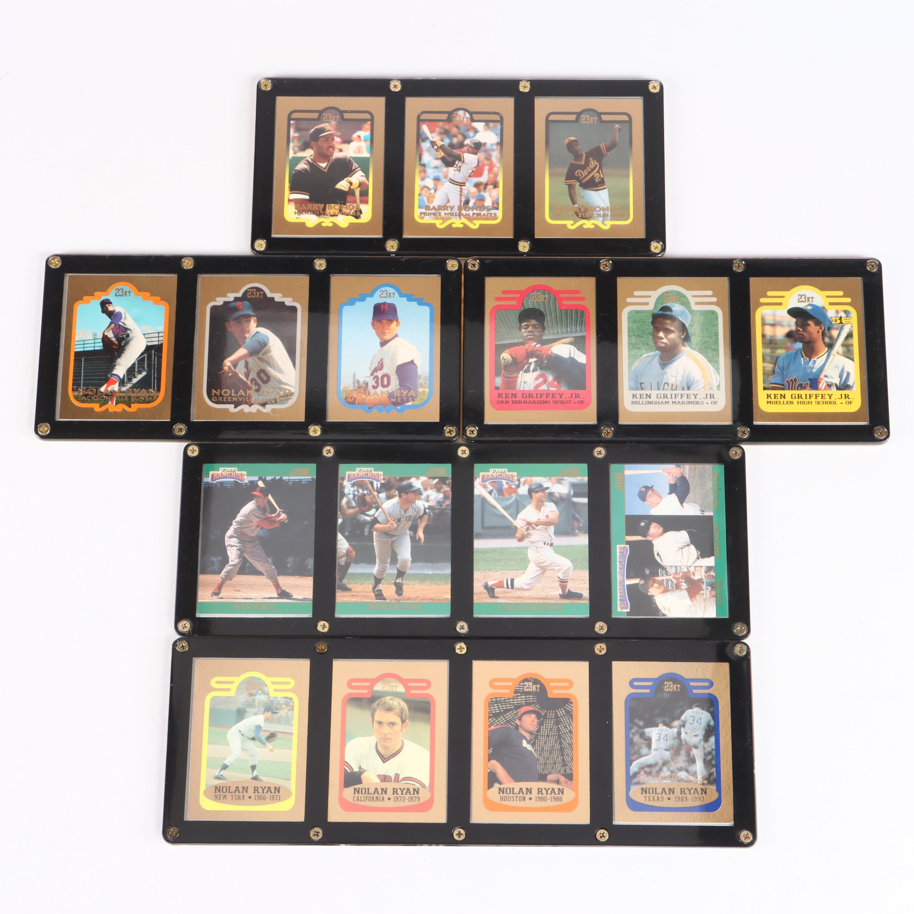 Nolan Ryan, Barry Bonds, & Ken Griffey Jr. Bleachers Gold Plated Cards with More