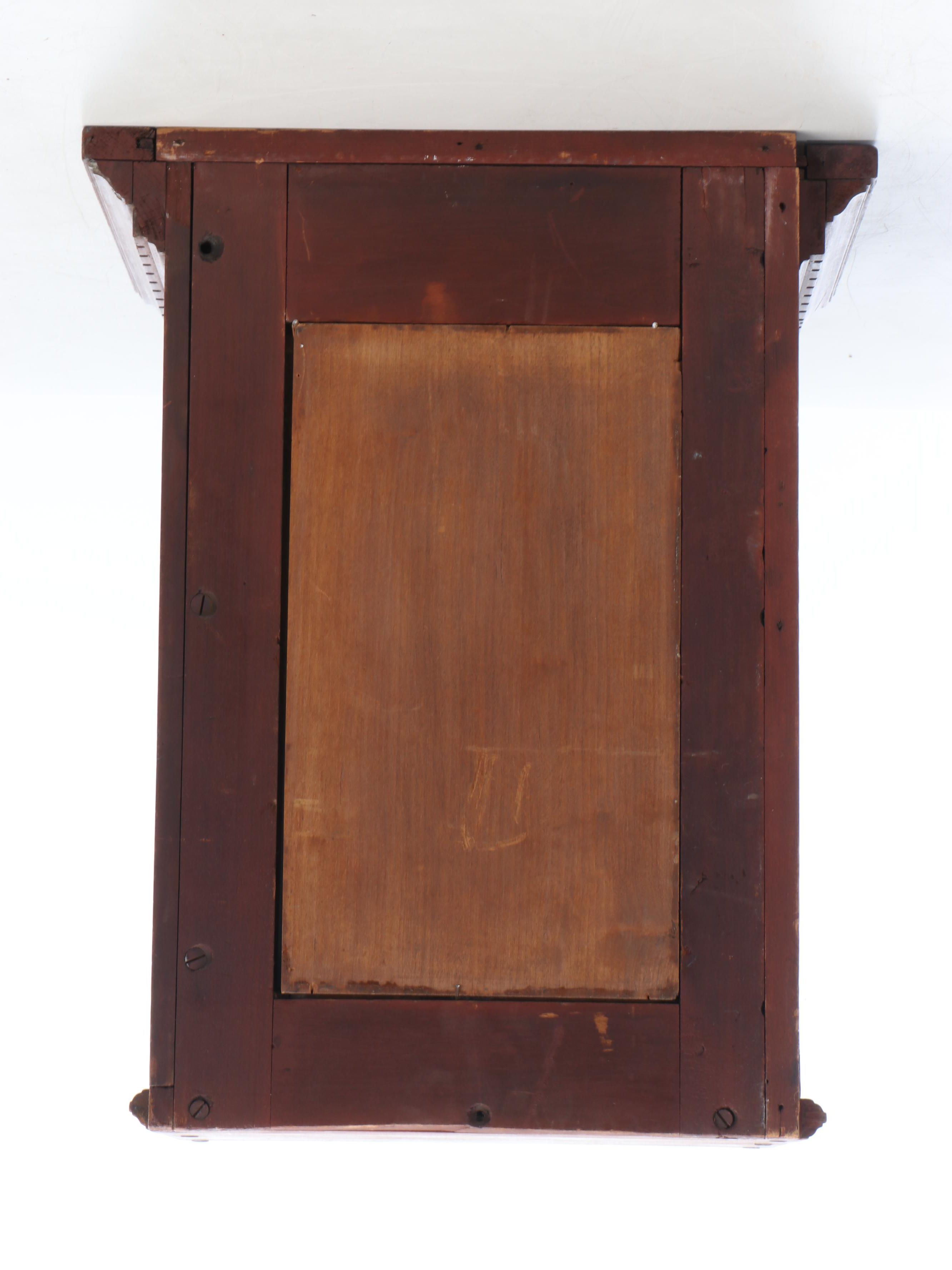 Carved Cherry Locking Display Cabinet, Early 20th Century
