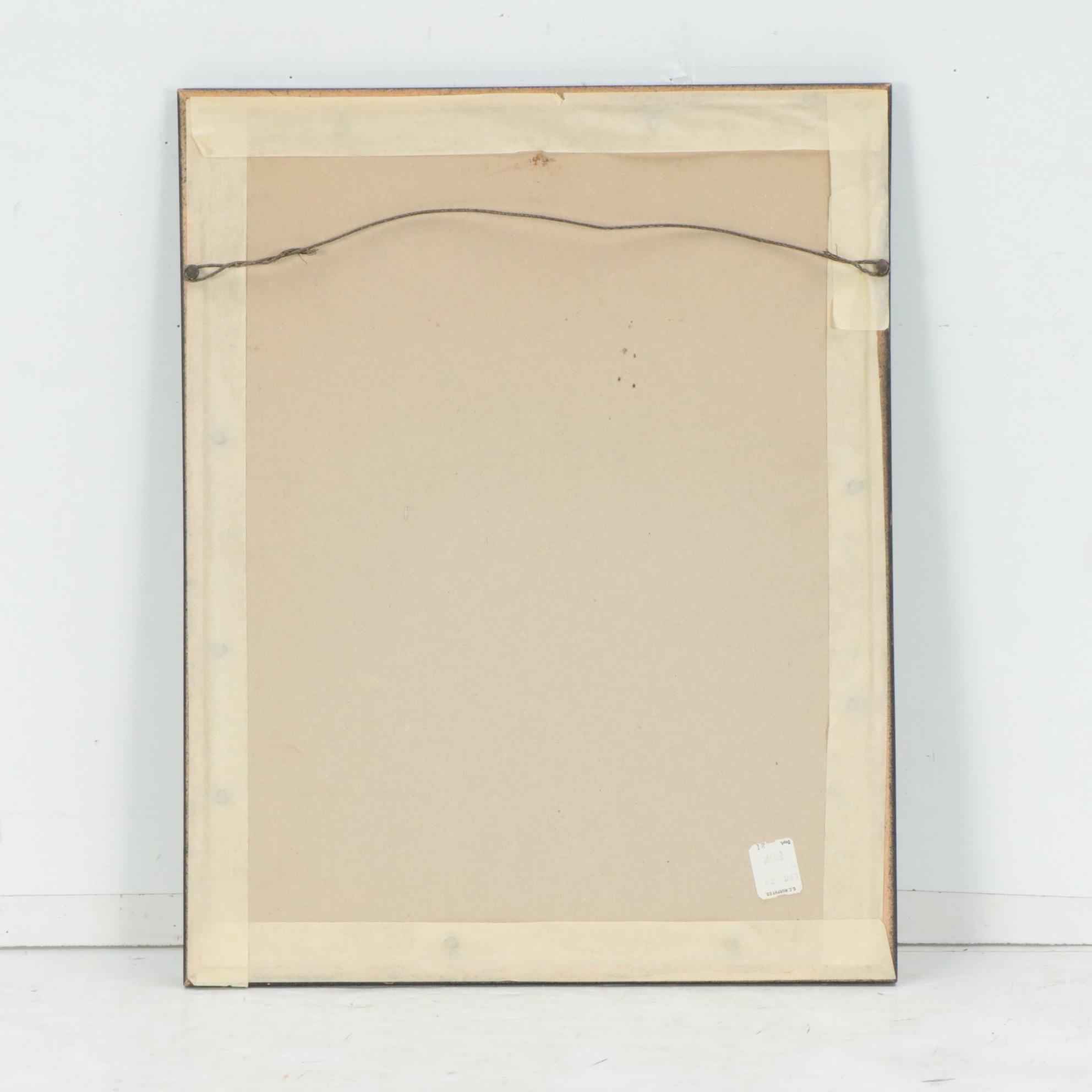 Emerson Quilin Lithograph of Old Woman, 1988