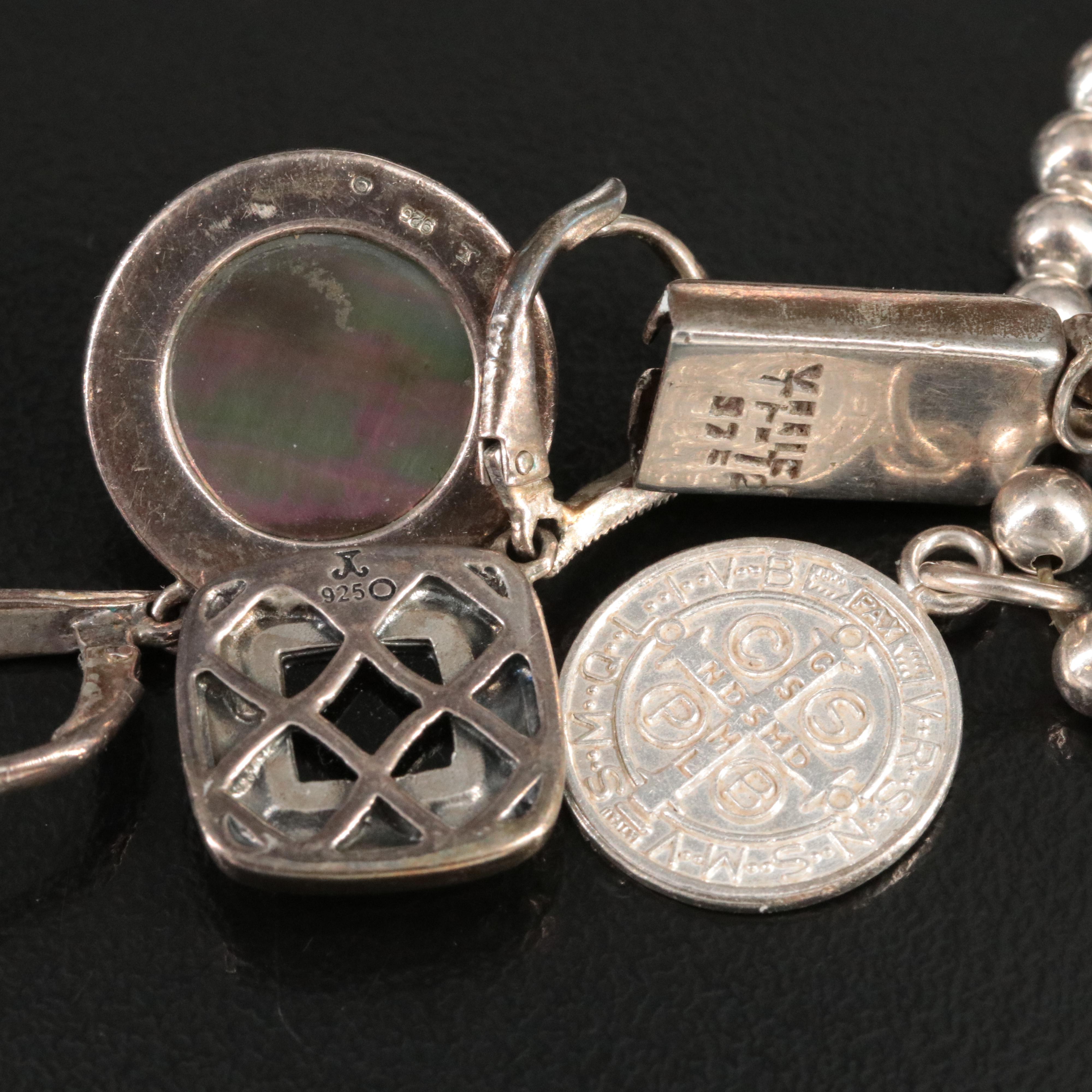 Sterling Jewelry Collection with Amber, Black Onyx and Marcasite