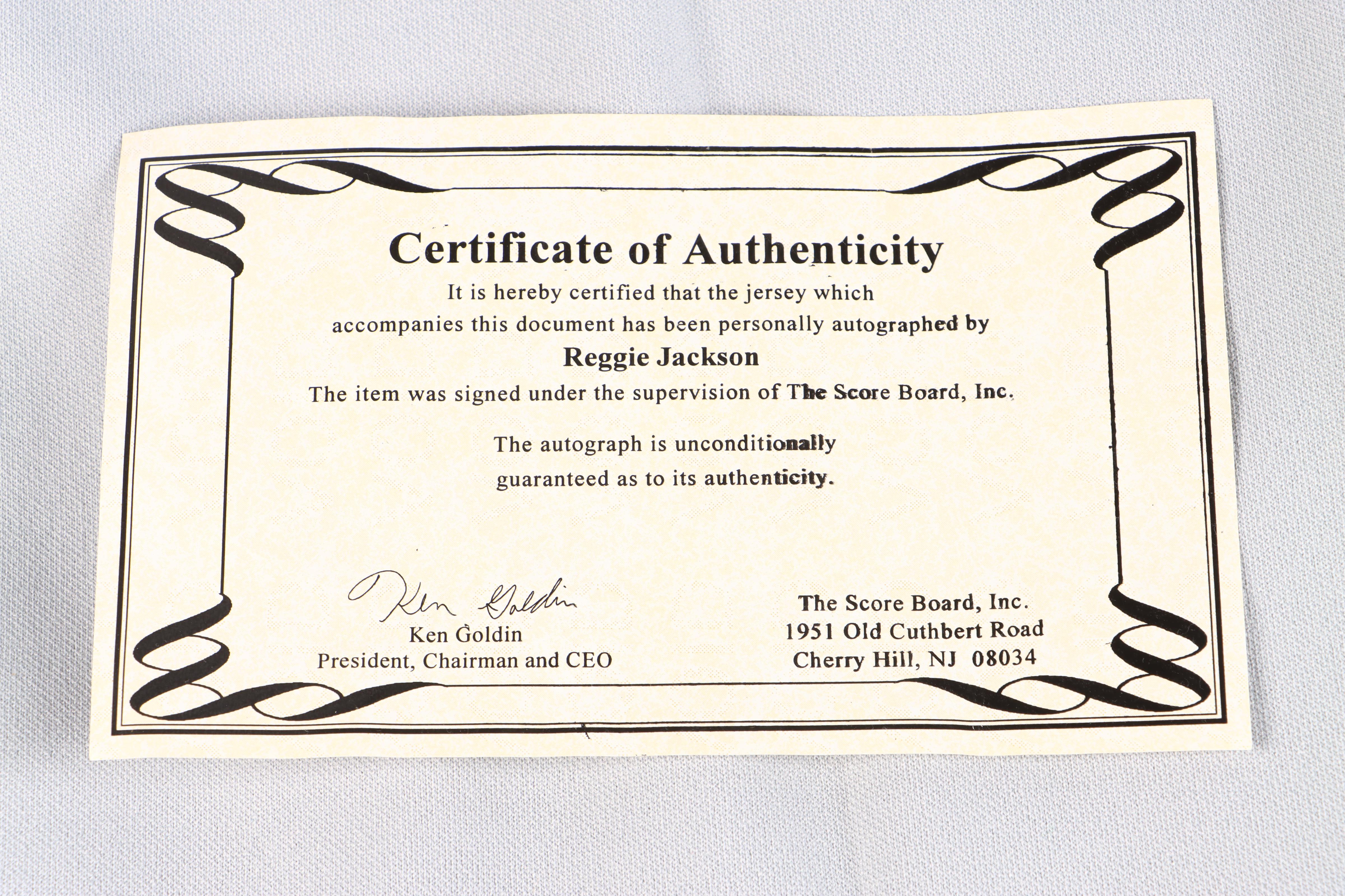 Reggie Jackson Signed Rawlings New York Yankees Baseball Jersey