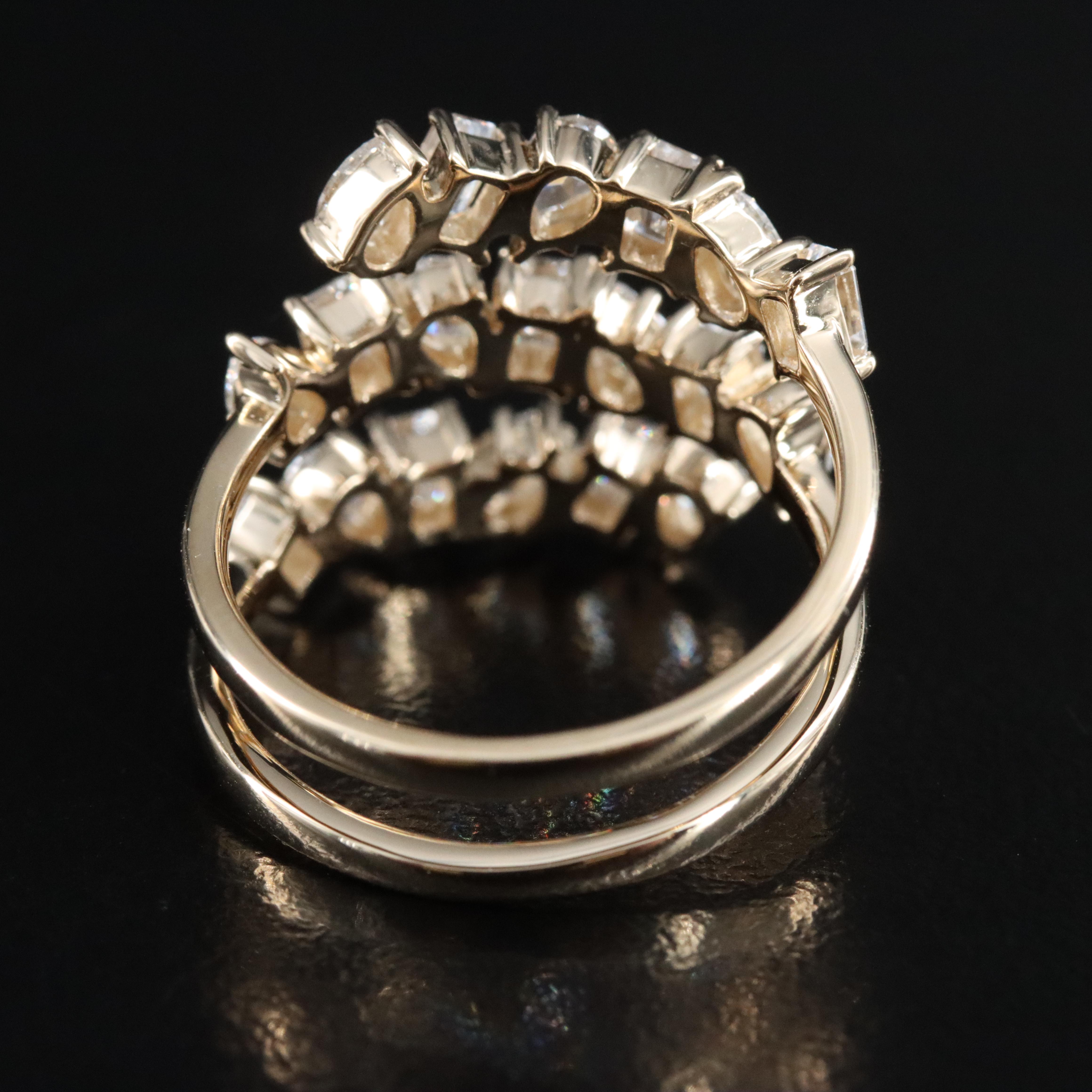 14K 2.00 CTW Lab Grown Diamond Wrap Ring