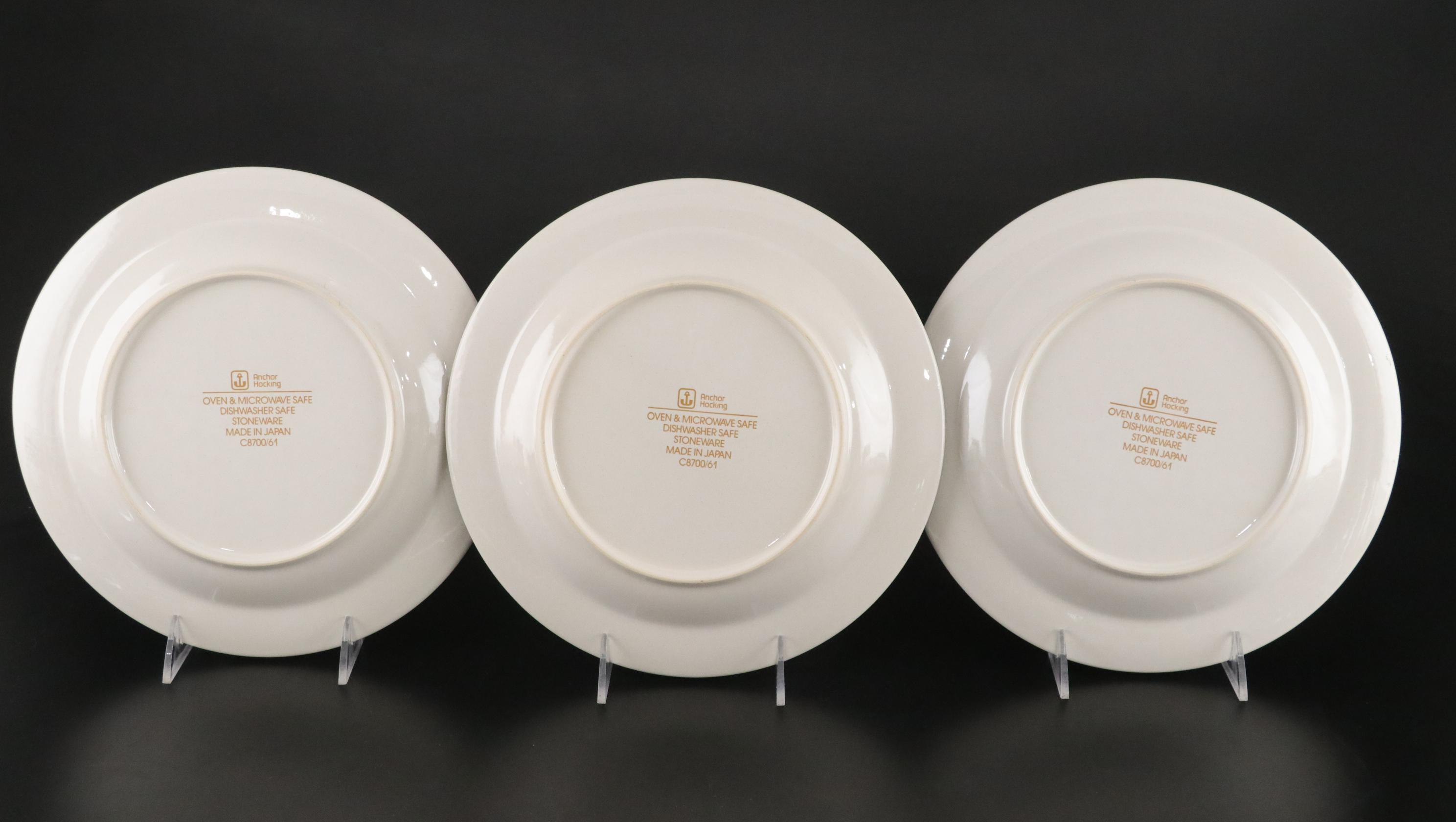 Anchor Hocking "12 Days of Christmas" Stoneware Plates & Glass Tumblers Set