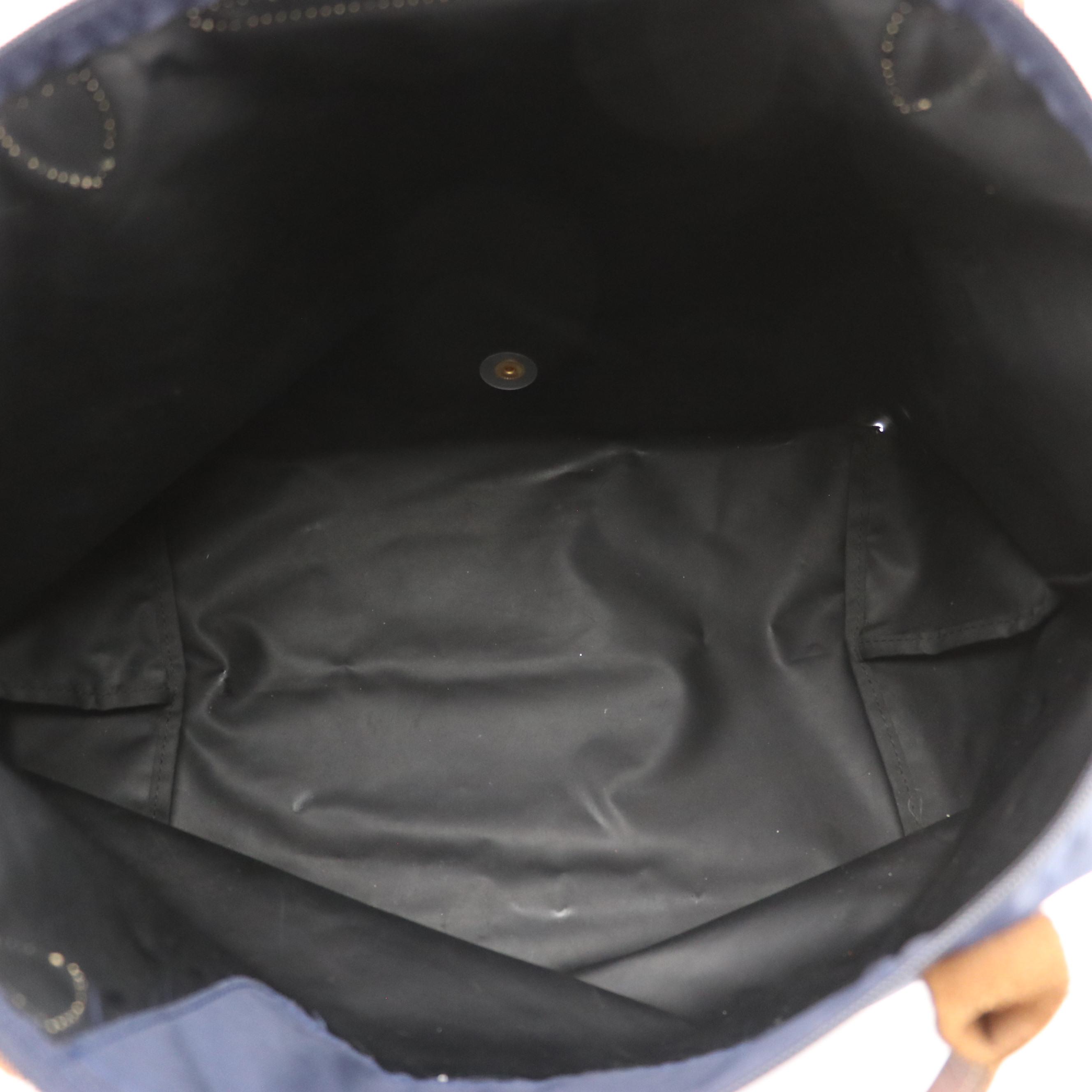 Longchamp Le Pliage Original Medium and Large Totes in Navy & Purple w/ Leather