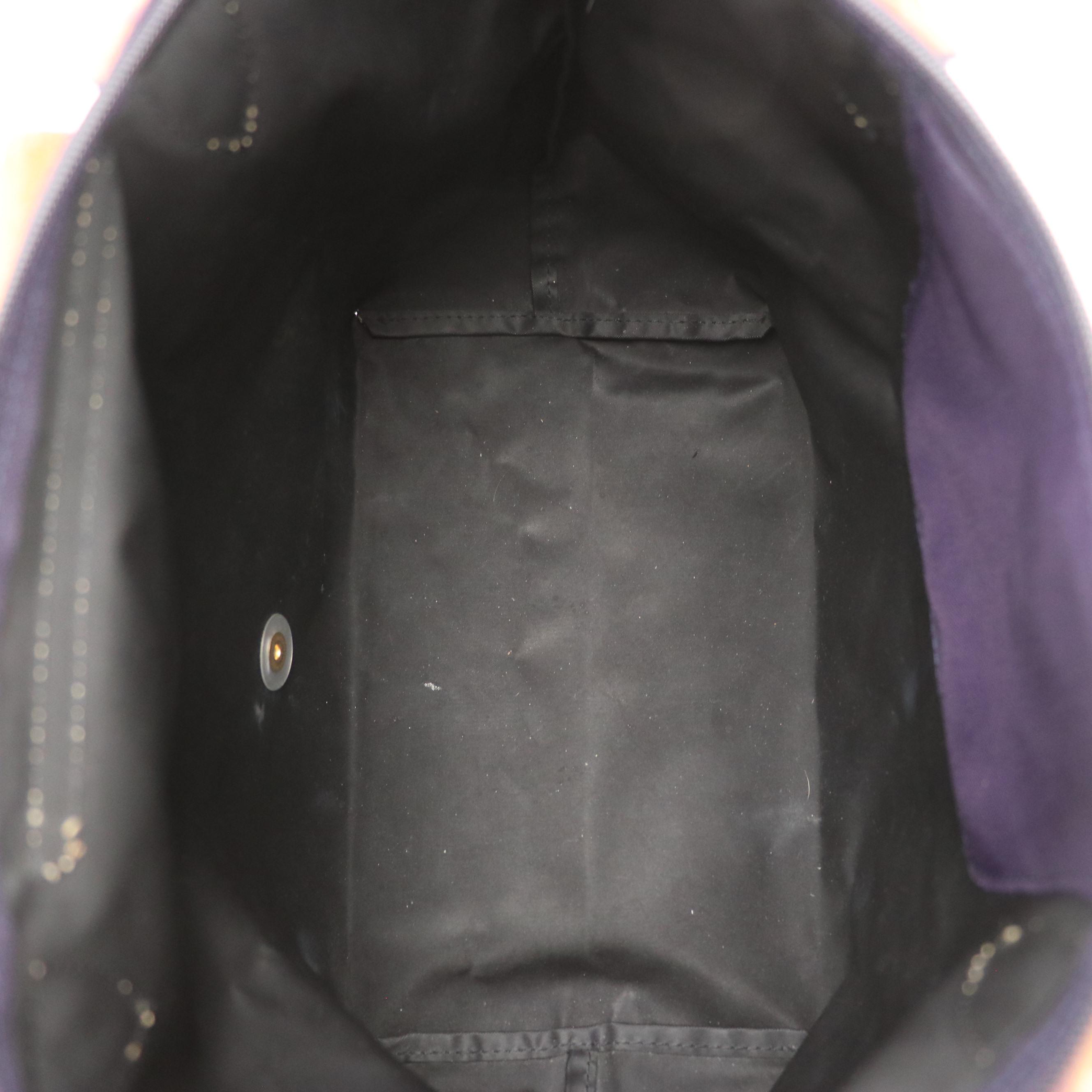 Longchamp Le Pliage Original Medium and Large Totes in Navy & Purple w/ Leather