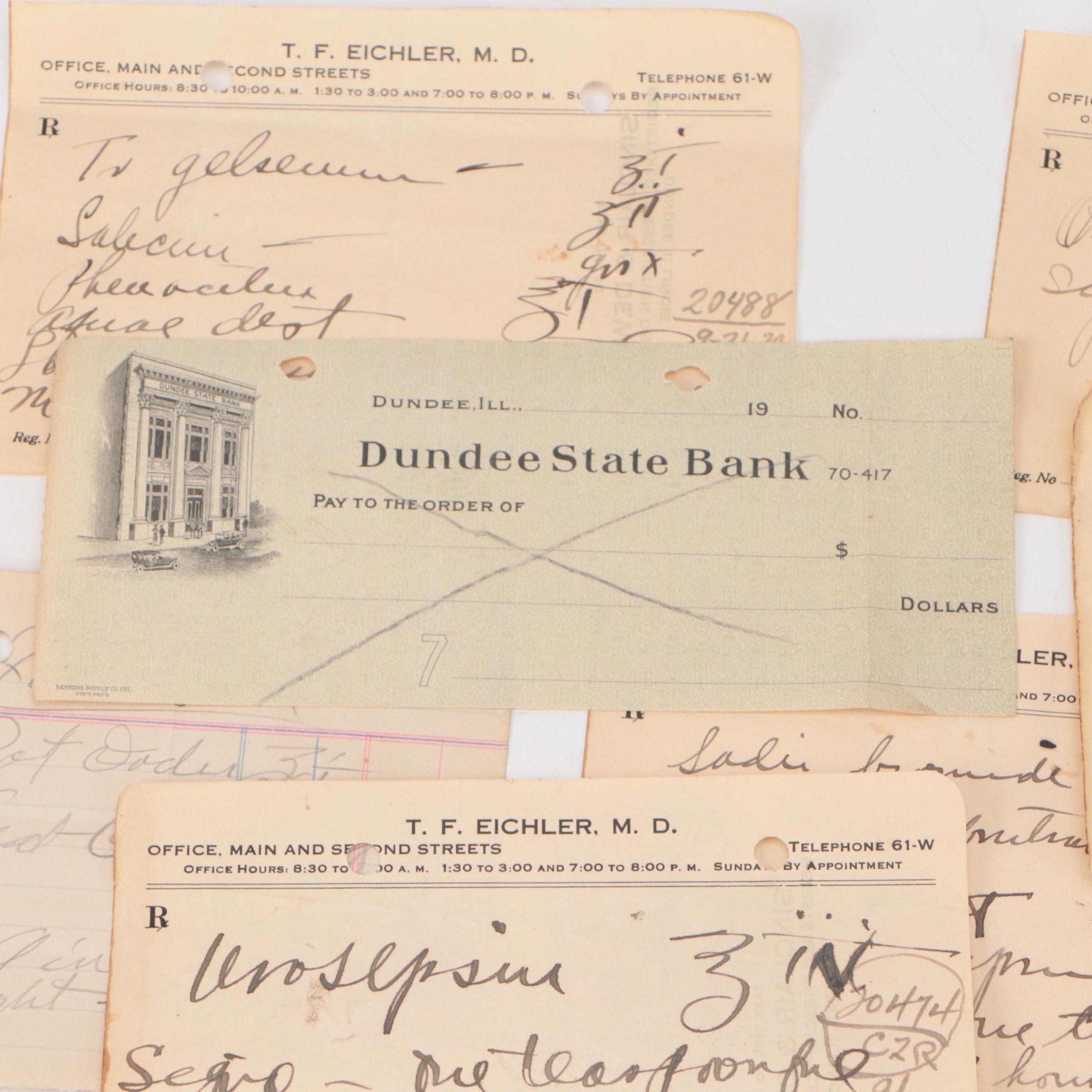 Prescription Forms for Chloroform, Opium and More, Early 20th Century