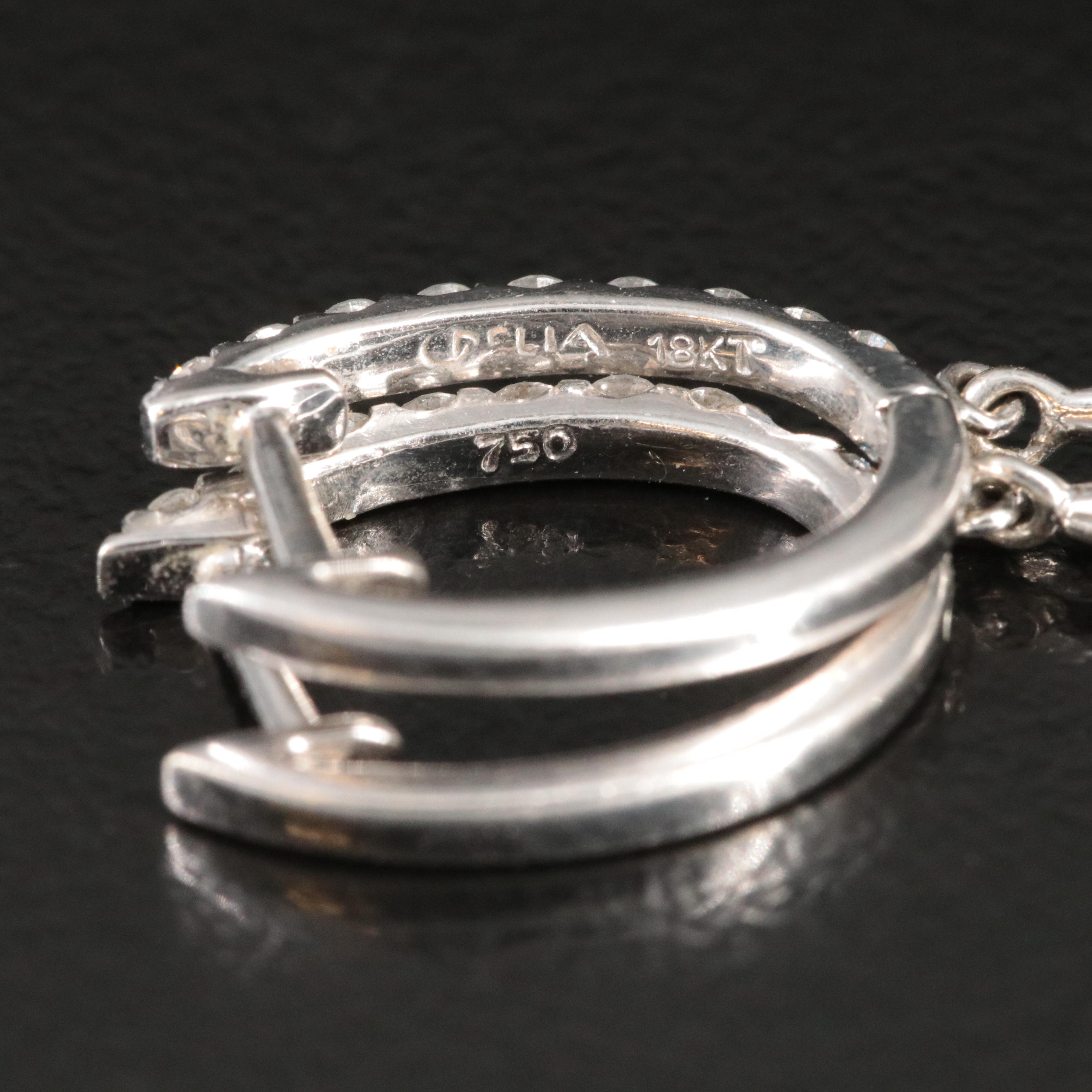 18K 6.36 CTW Pavé Diamond Torpedo Earrings