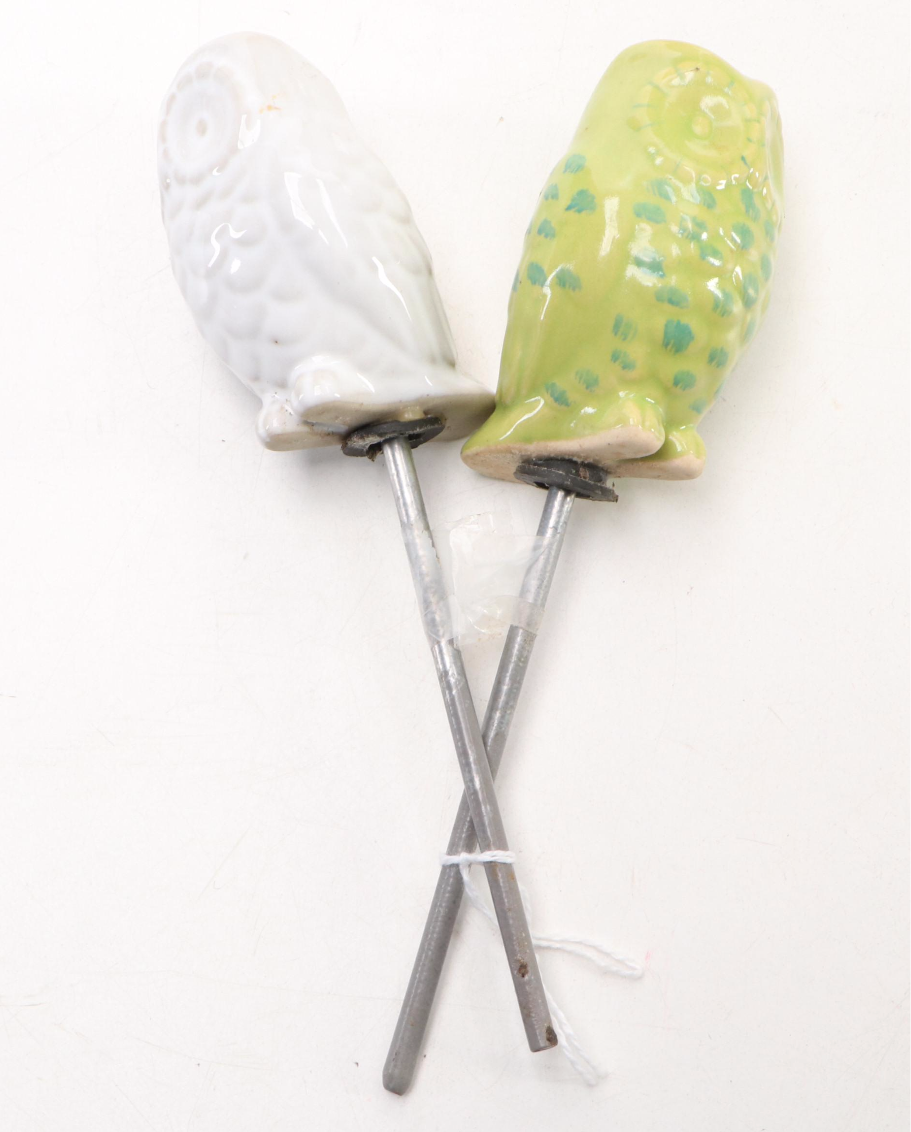 Metal Bunny and Bee Garden Signs, Ceramic Footed Planters and More Garden Décor