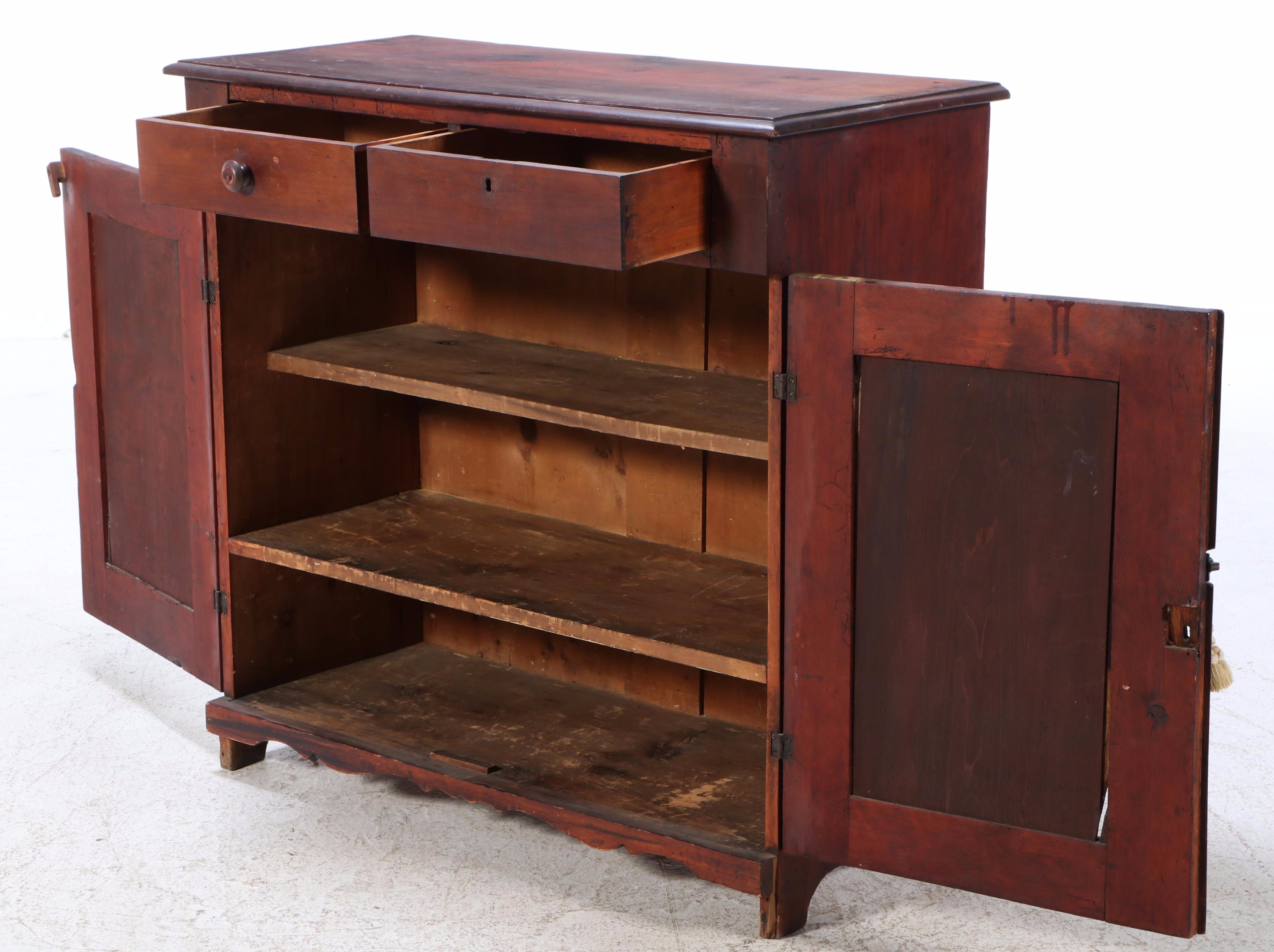Early American Style Pine Cupboard, 19th Century