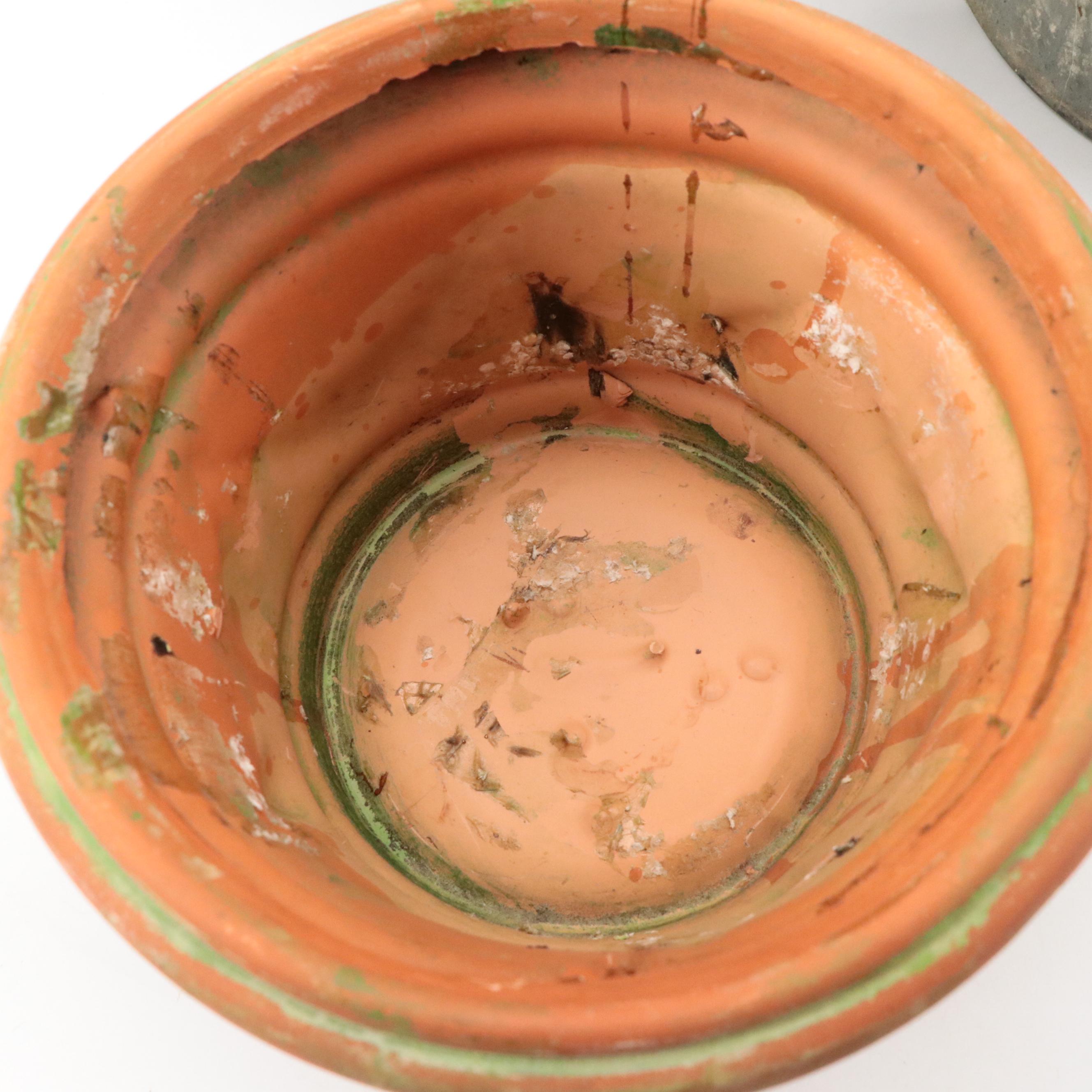 Metal Watering Can with Embosse Terracotta Planter and More