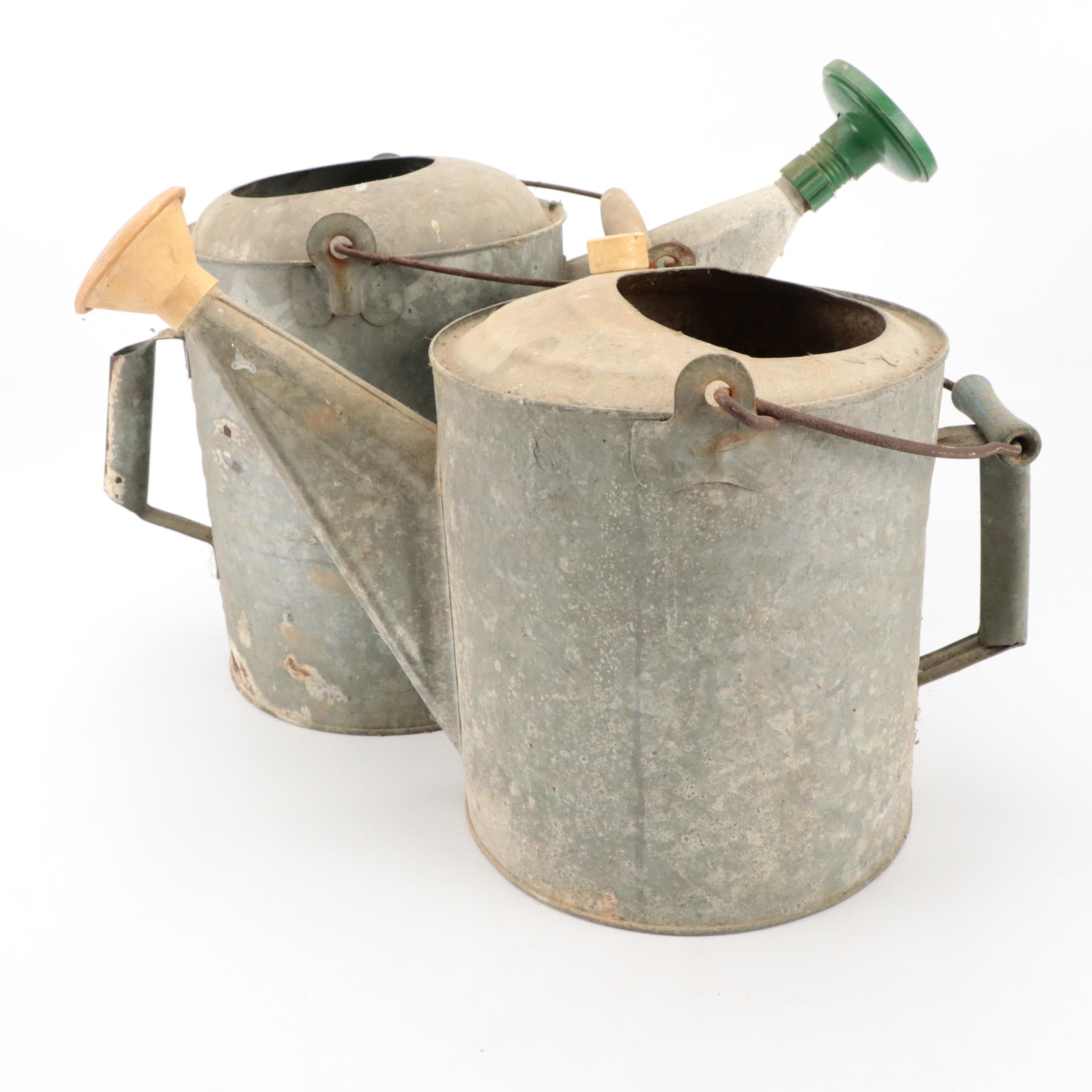Metal Watering Can with Embosse Terracotta Planter and More