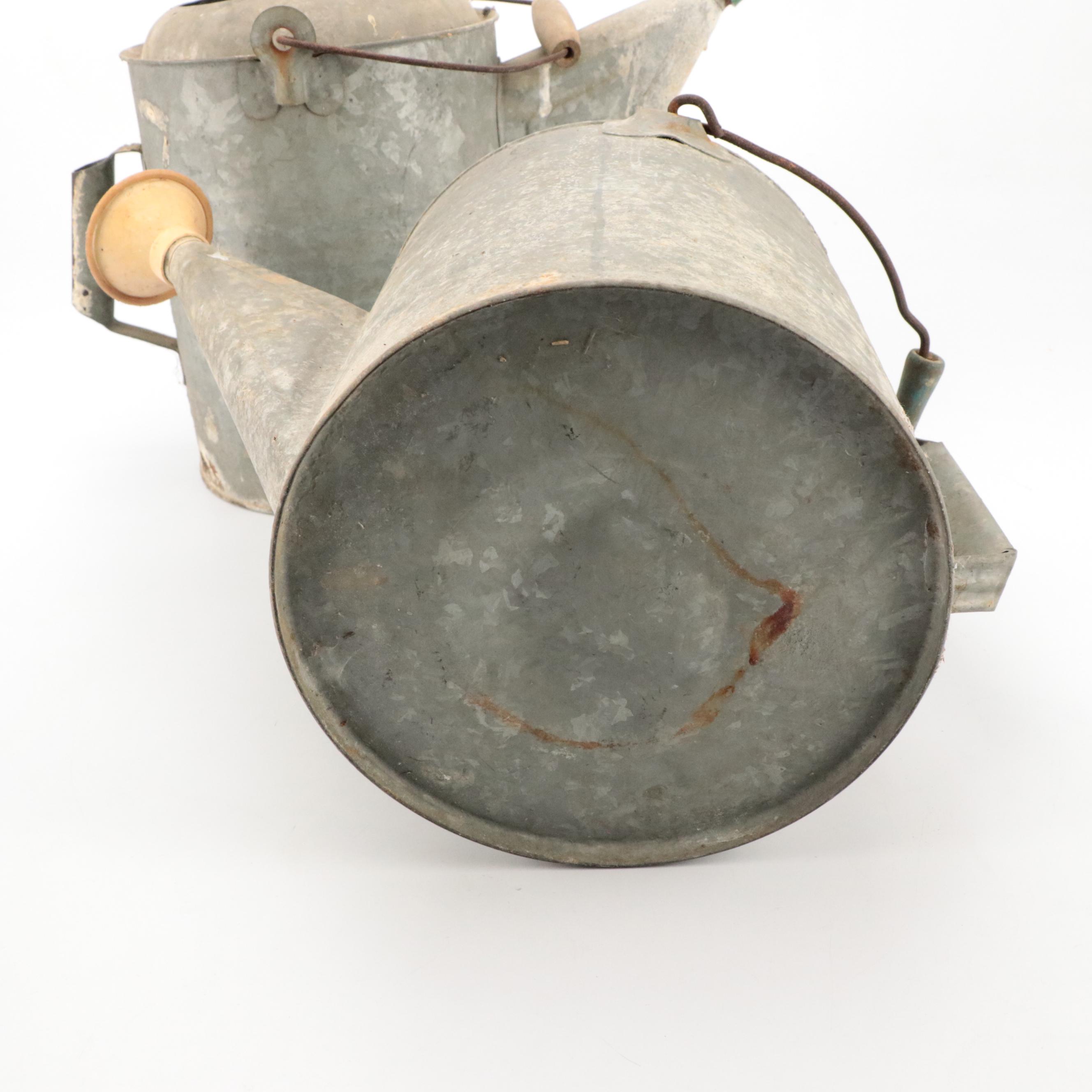 Metal Watering Can with Embosse Terracotta Planter and More