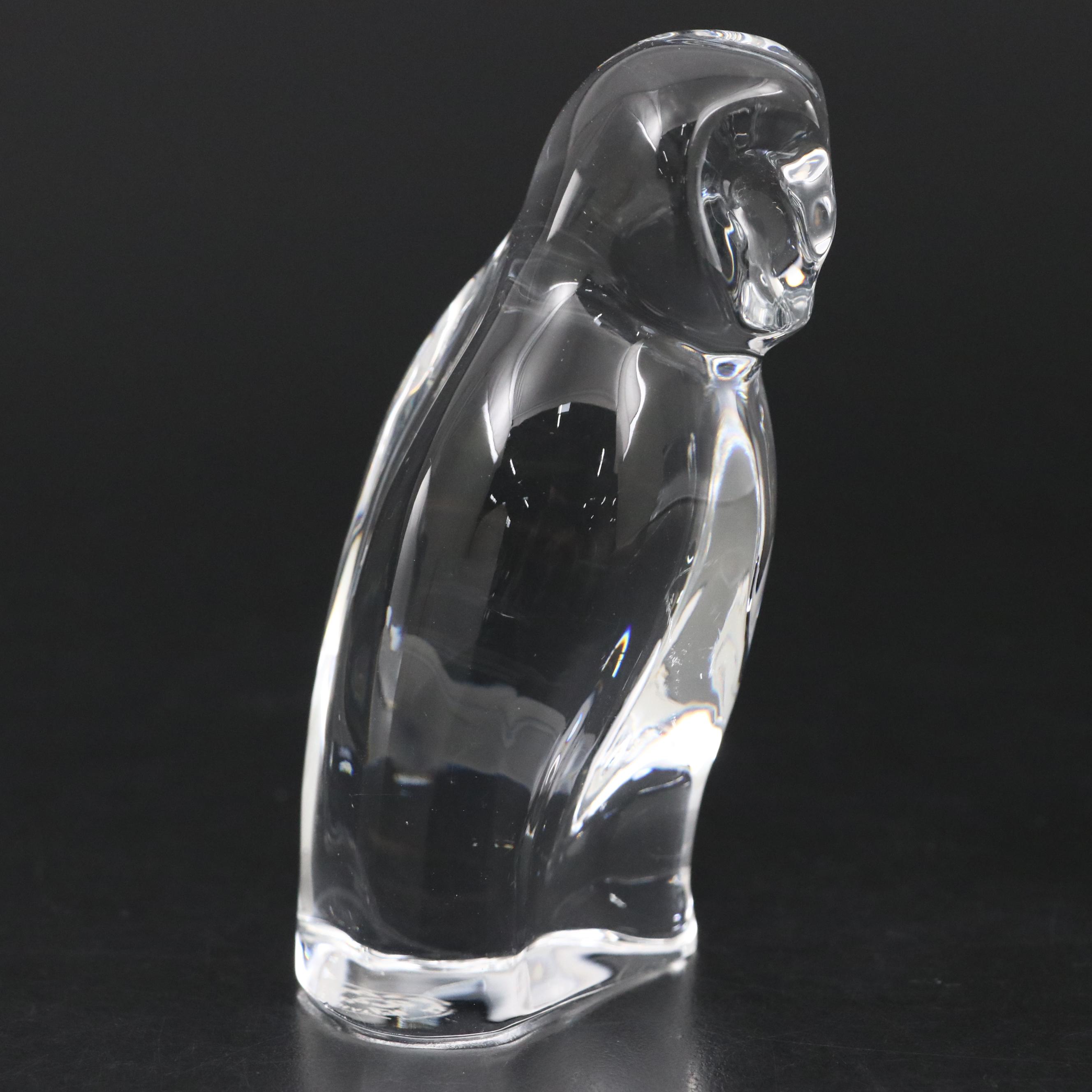 Baccarat Crystal Barn Owl Figurine