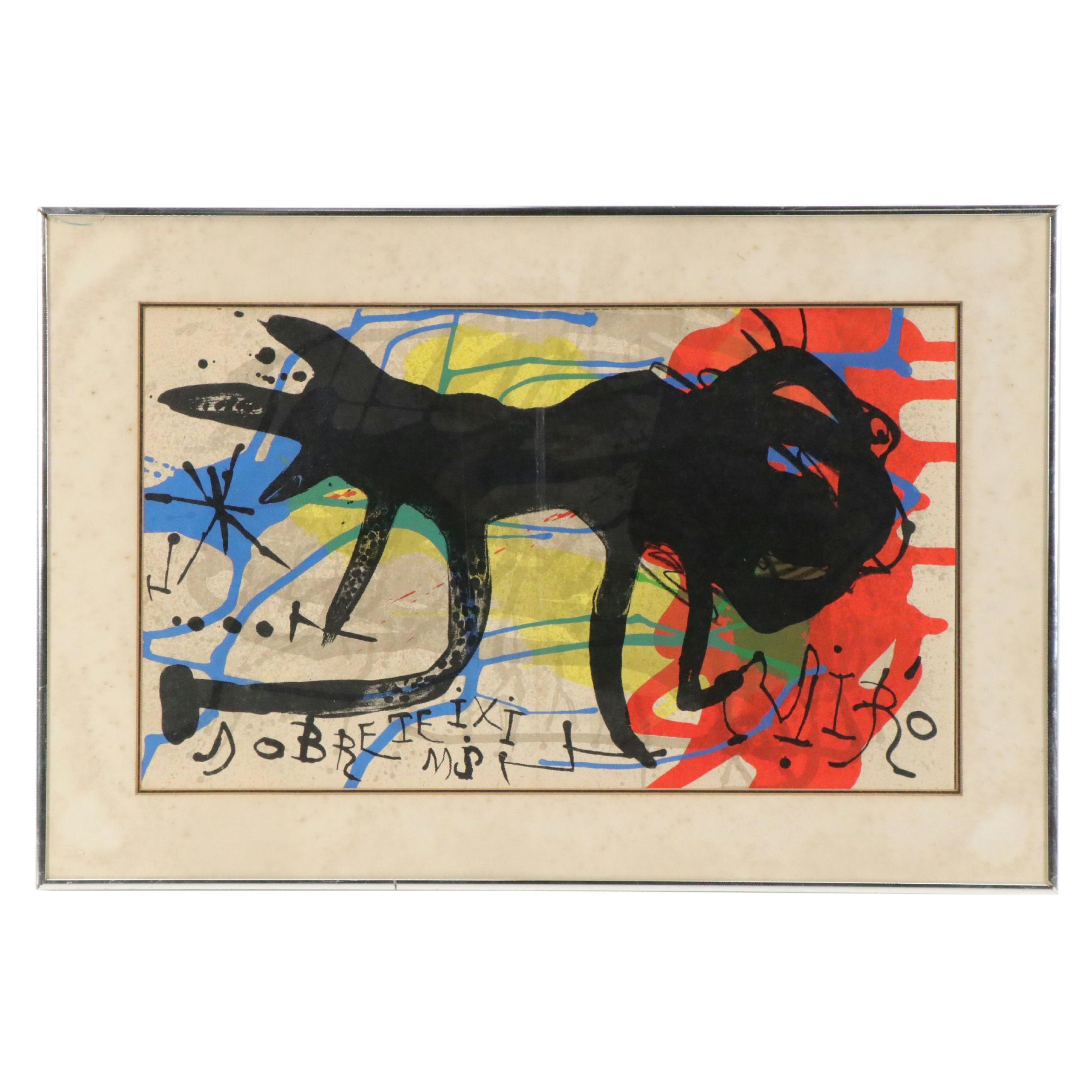 Joan Miró Lithograph From "Derrière le Miroir," 1973