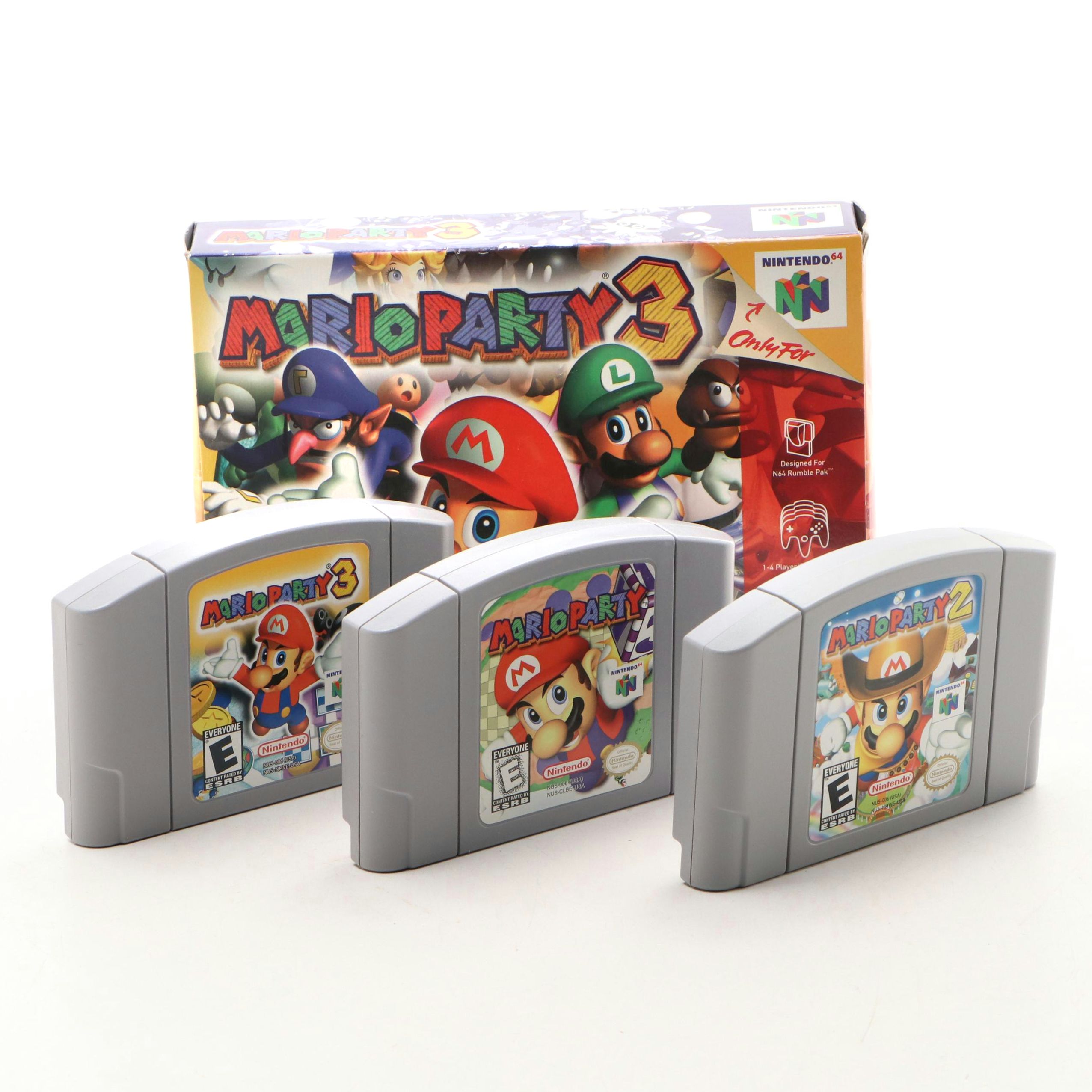 Nintendo 64 Mario Games Collection with Mario Party 3 Box
