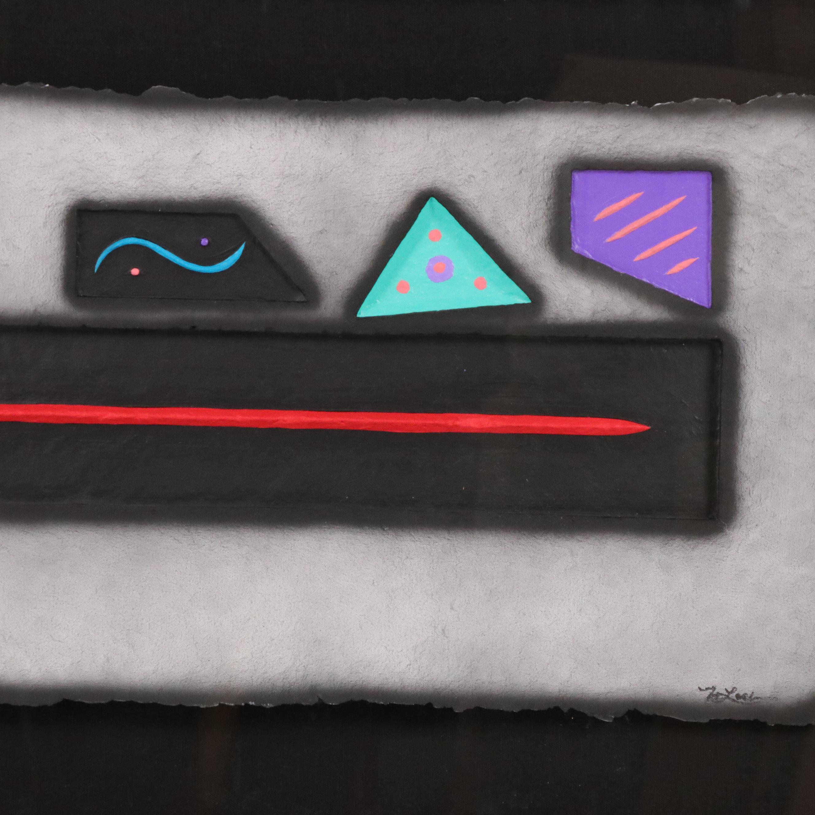 Neil Loeb Abstract Mixed Media Cast Paper, Late 20th Century