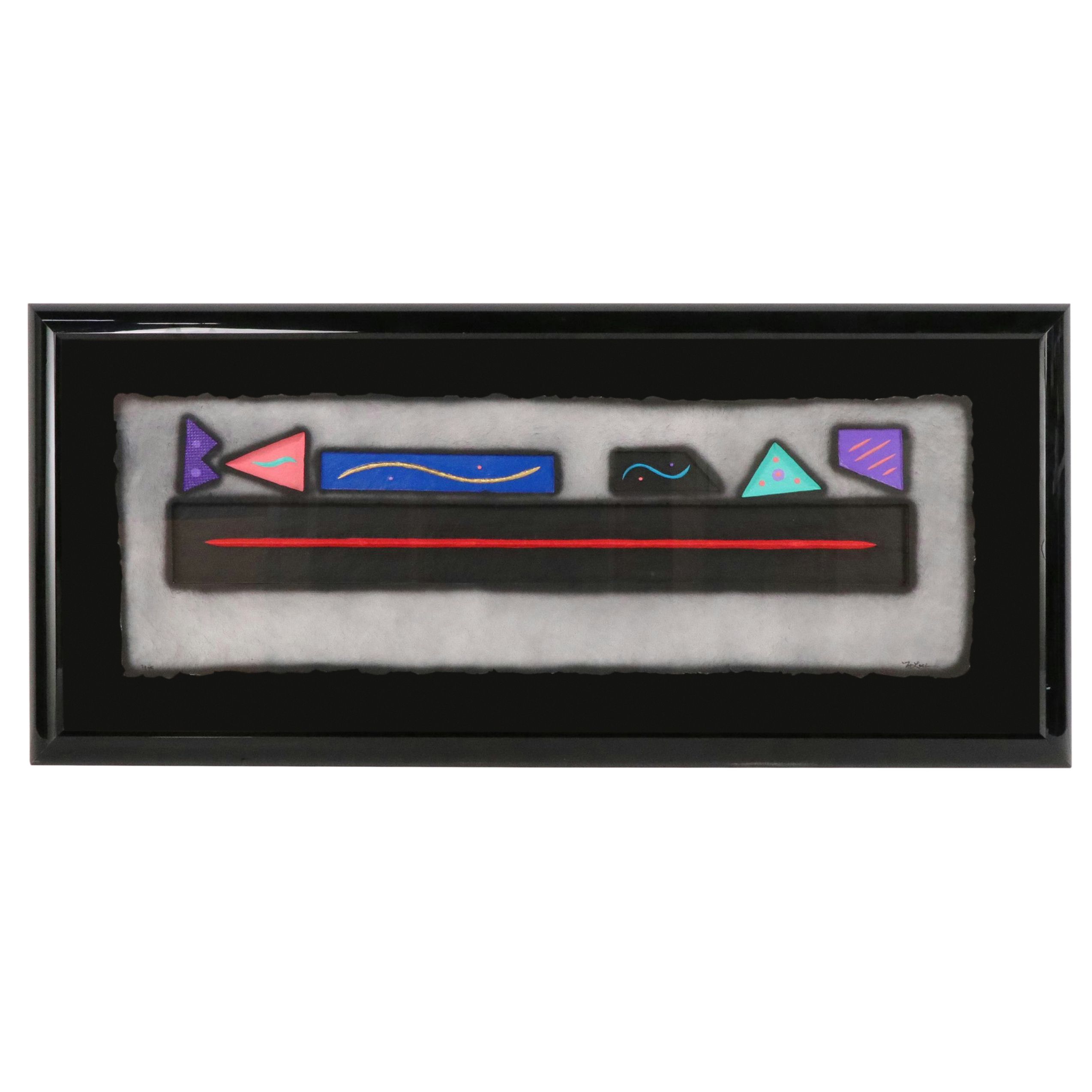 Neil Loeb Abstract Mixed Media Cast Paper, Late 20th Century