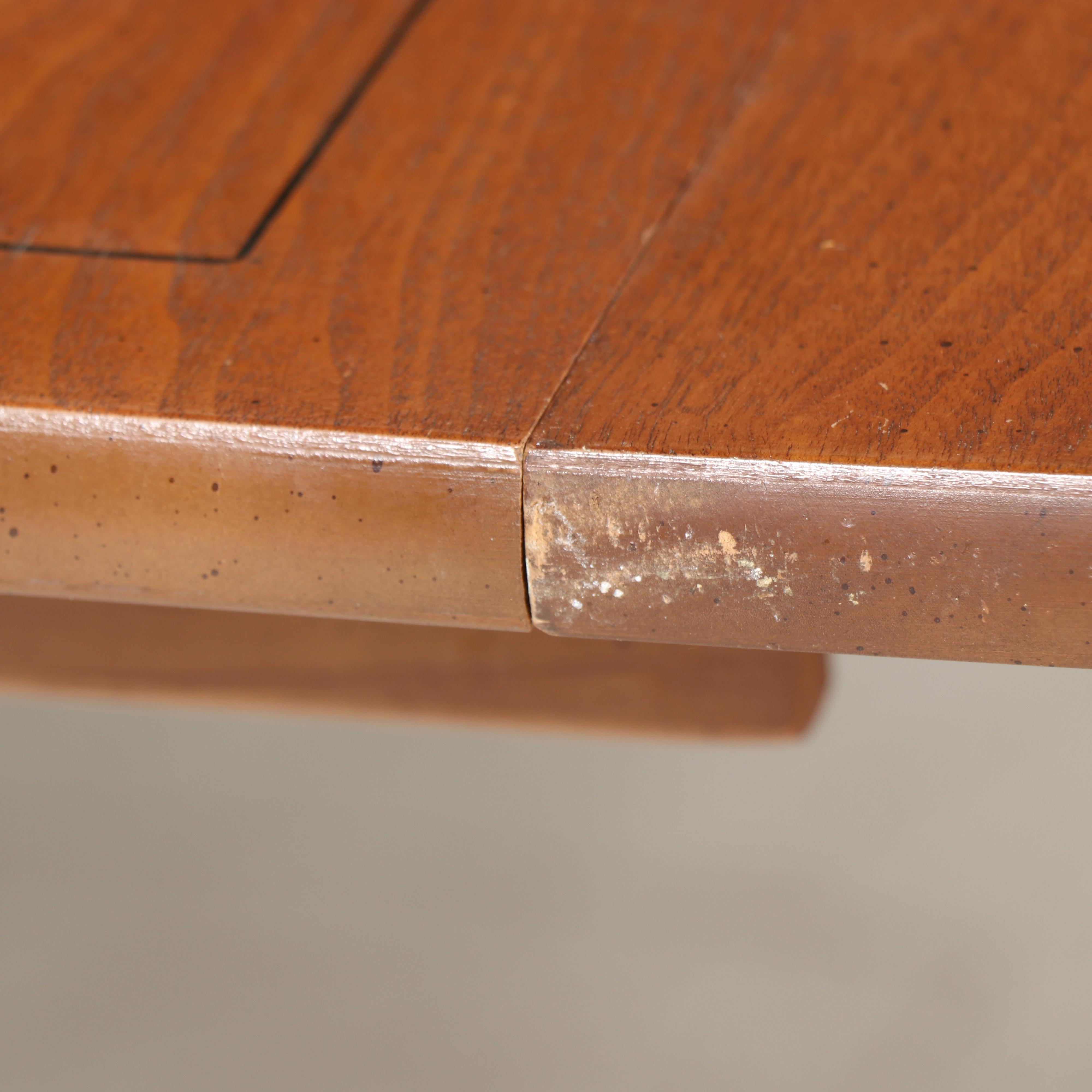 Mid Century Modern Walnut Dining Table and Eight Dining Chairs