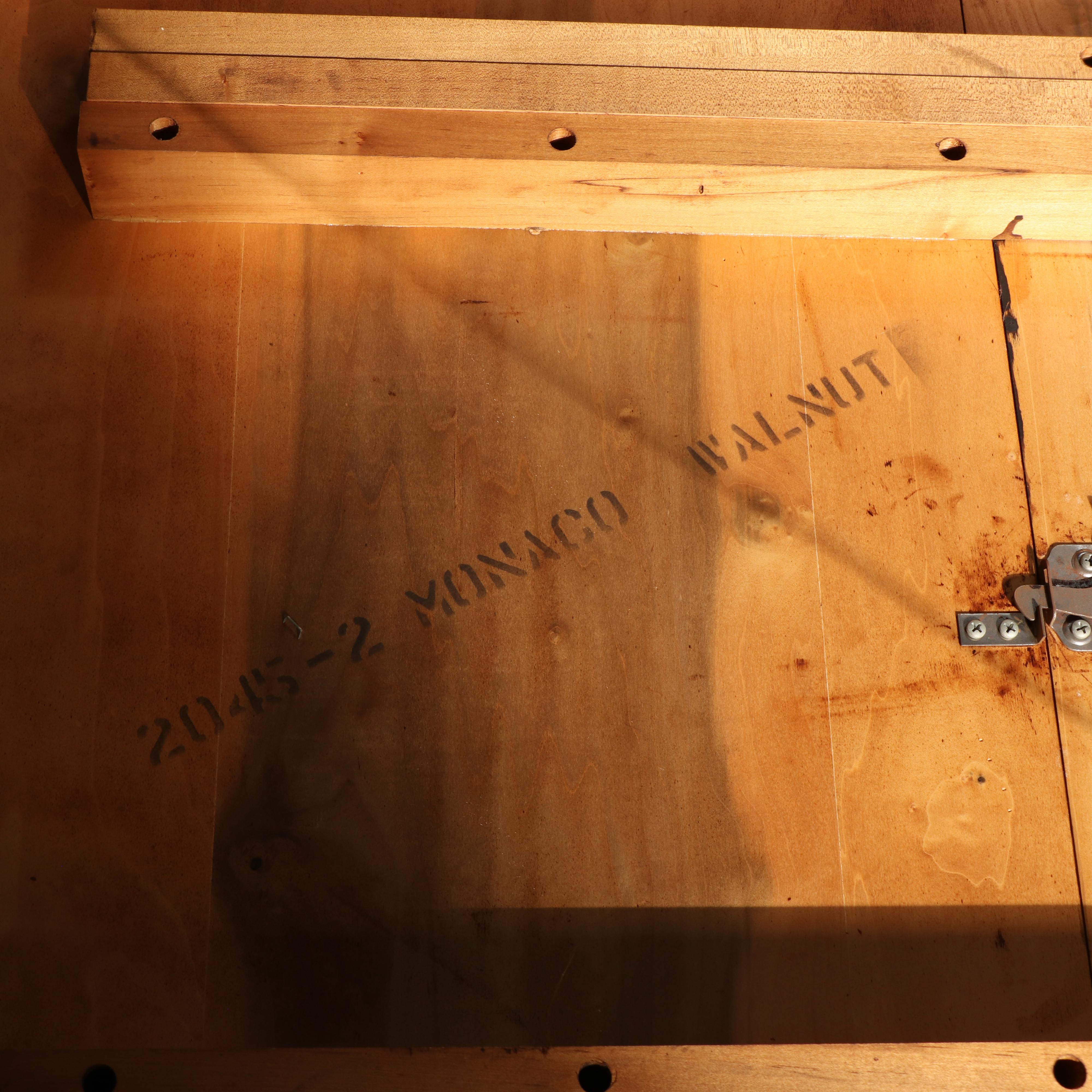 Mid Century Modern Walnut Dining Table and Eight Dining Chairs