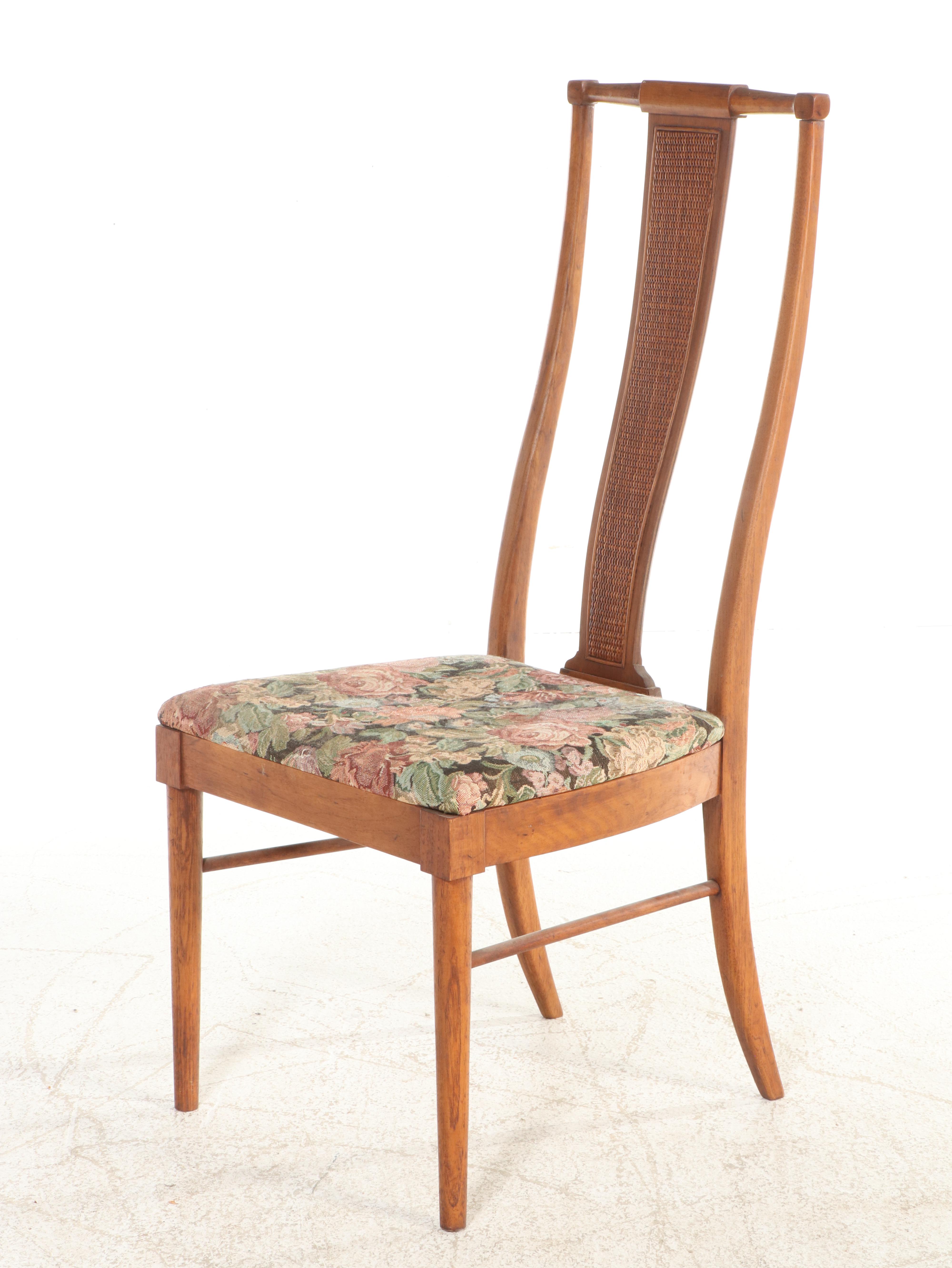 Mid Century Modern Walnut Dining Table and Eight Dining Chairs