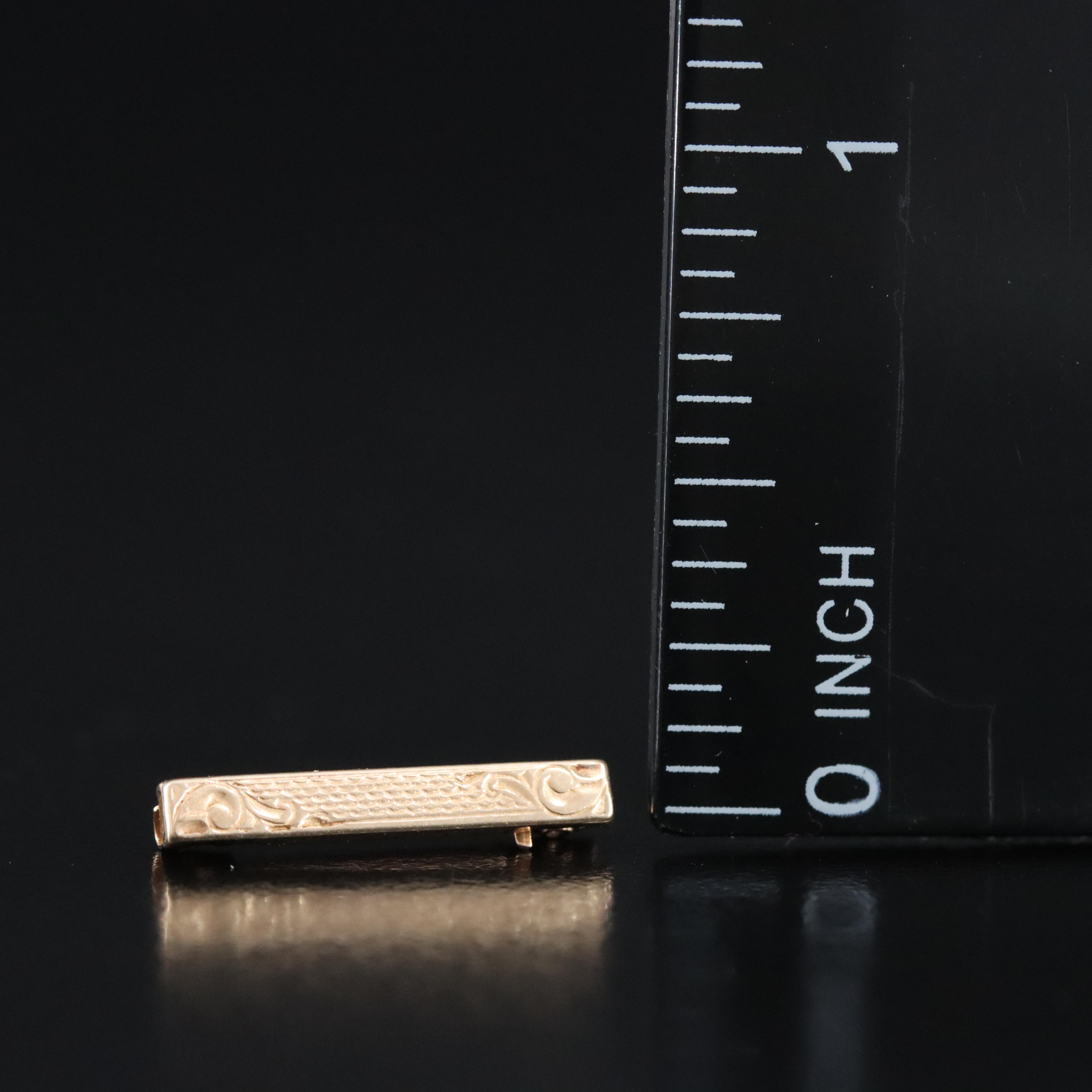 B.A. Ballou & Co. 10K Scatter Bar Pin, Early 1900s