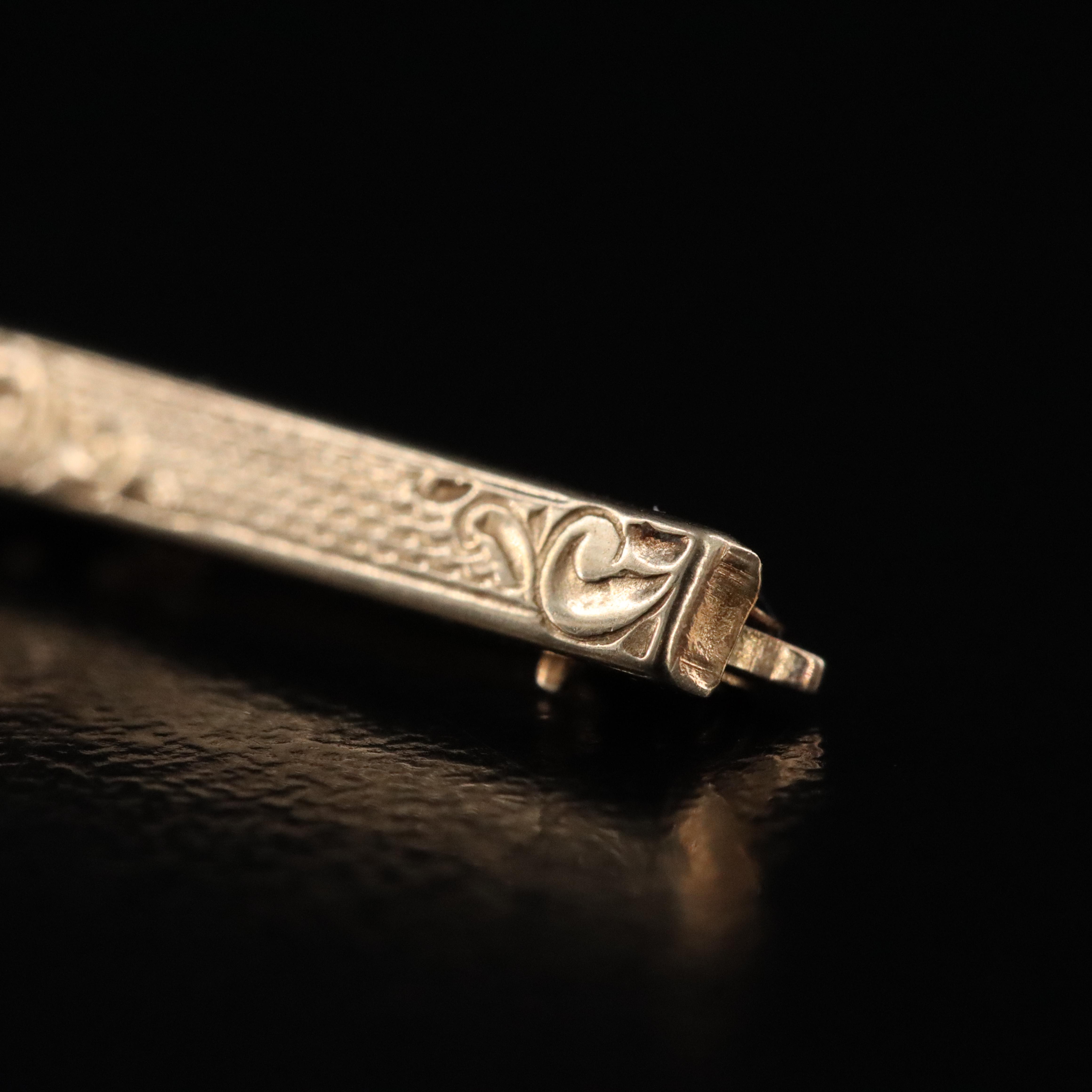 B.A. Ballou & Co. 10K Scatter Bar Pin, Early 1900s