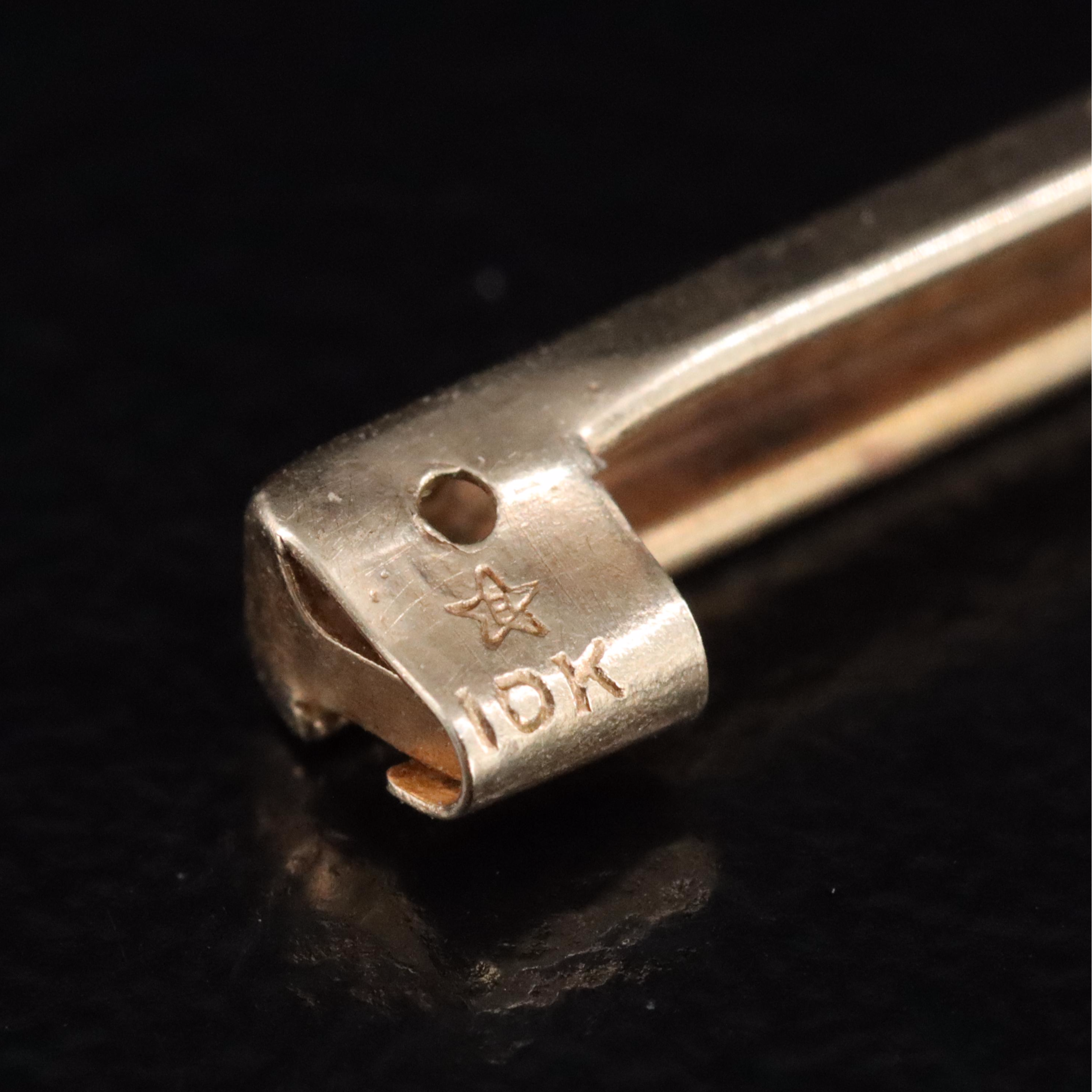 B.A. Ballou & Co. 10K Scatter Bar Pin, Early 1900s