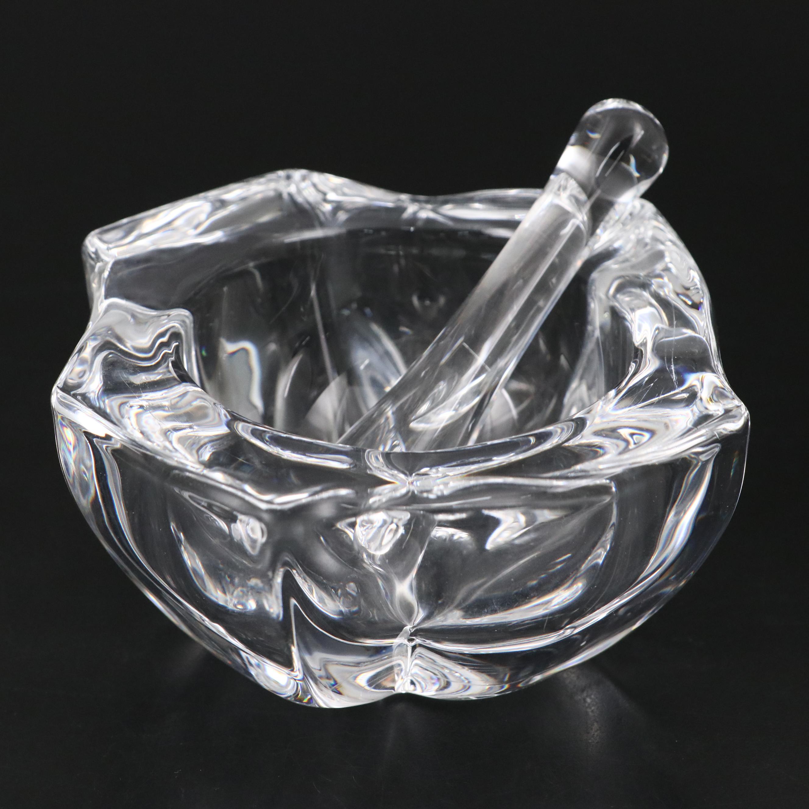 Daum Crystal Mortar and Pestle