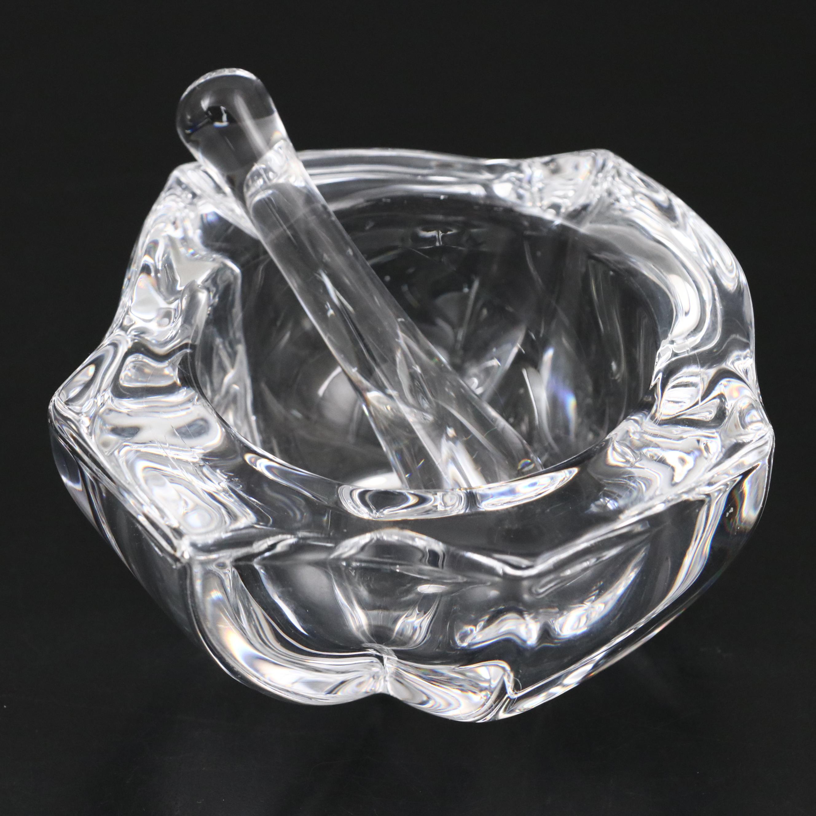 Daum Crystal Mortar and Pestle