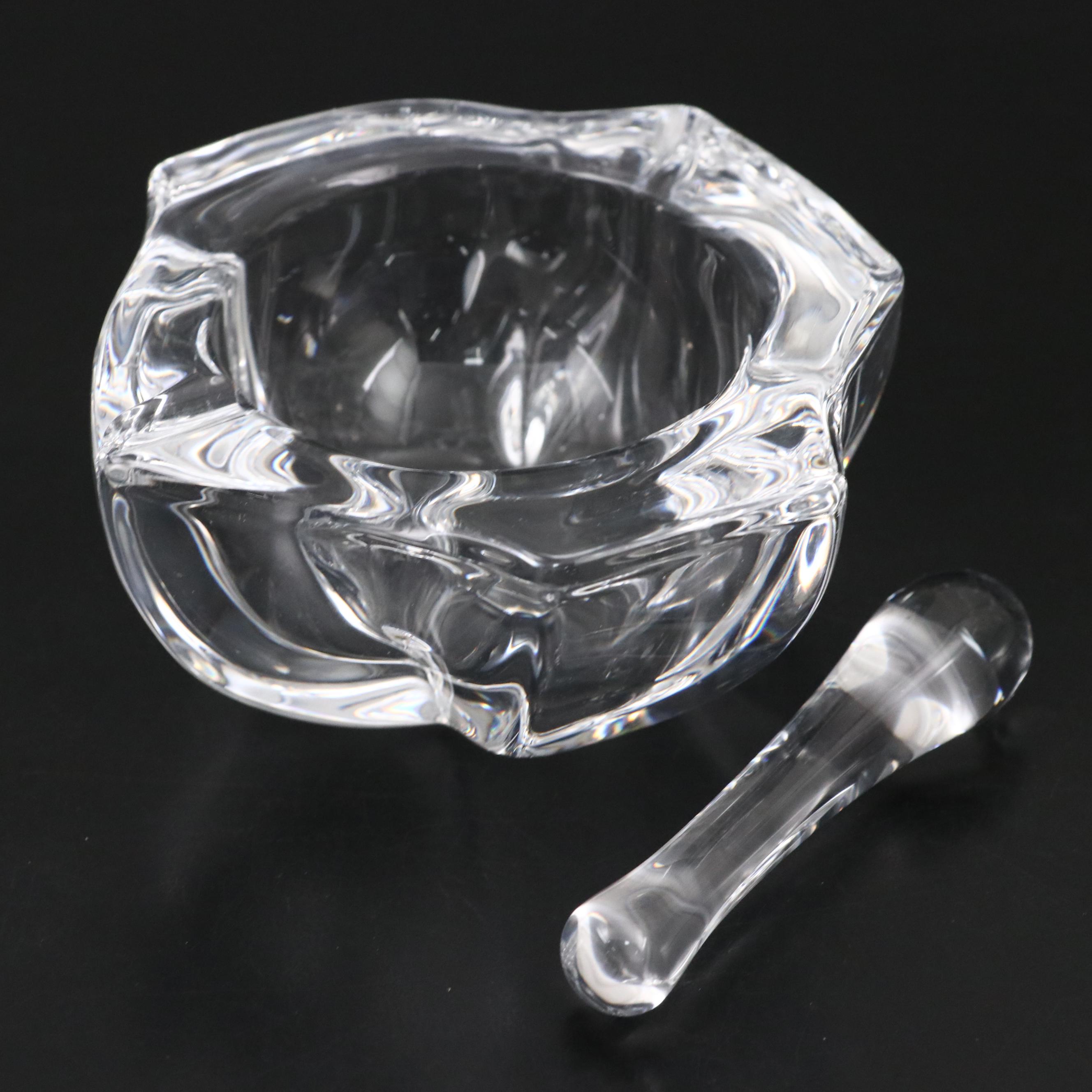 Daum Crystal Mortar and Pestle