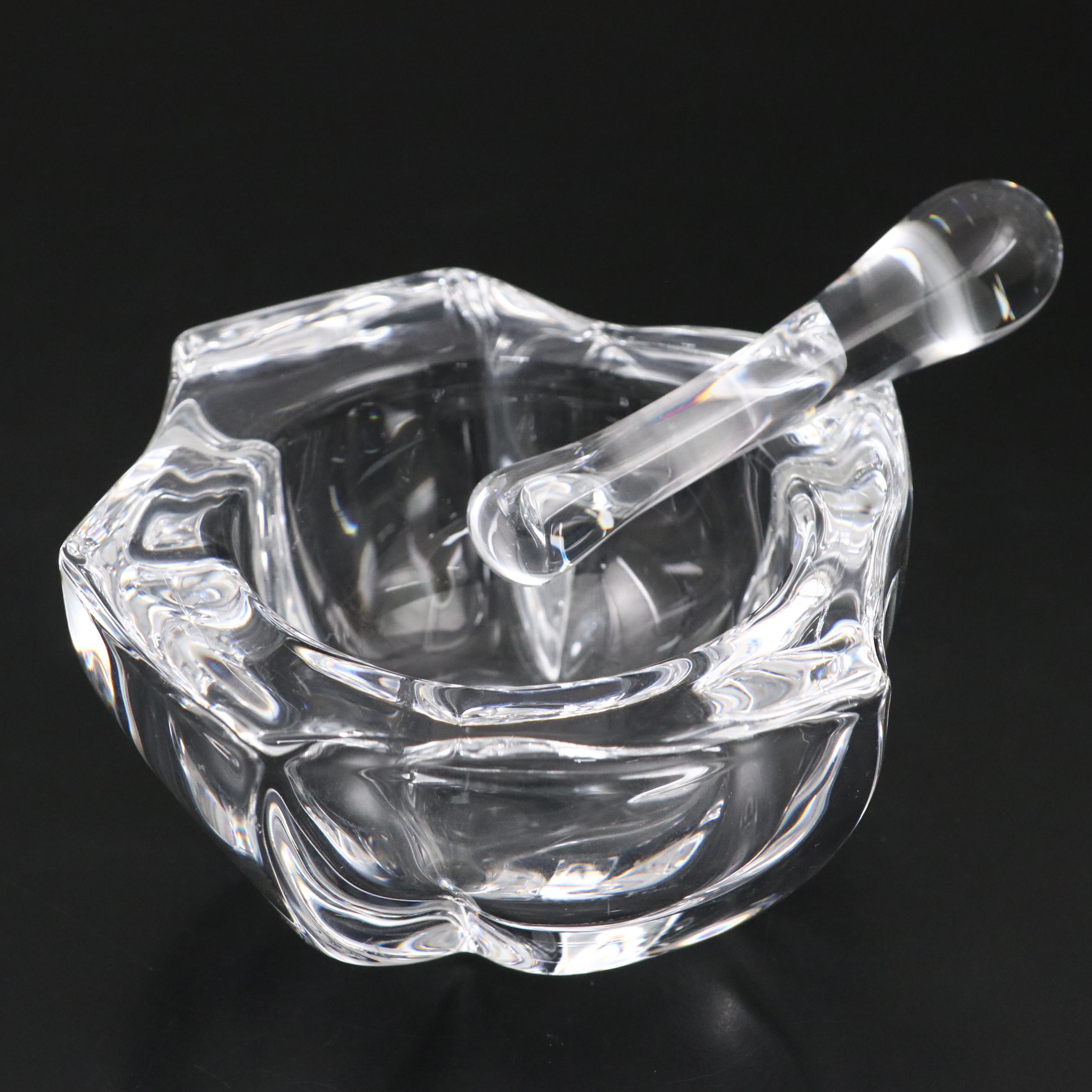 Daum Crystal Mortar and Pestle