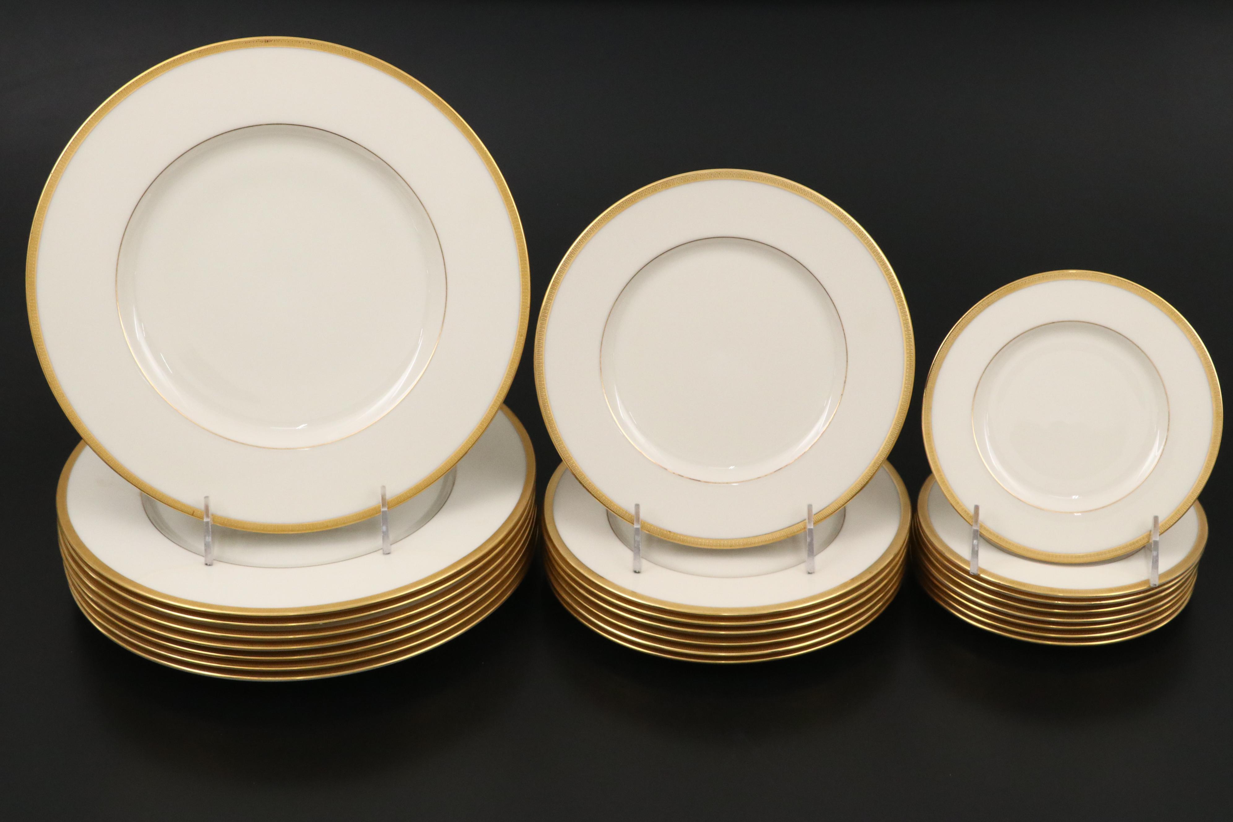 Lenox "Aristocrat" with Other Gilt Rim Dinnerware, Mid to Late 20th Century