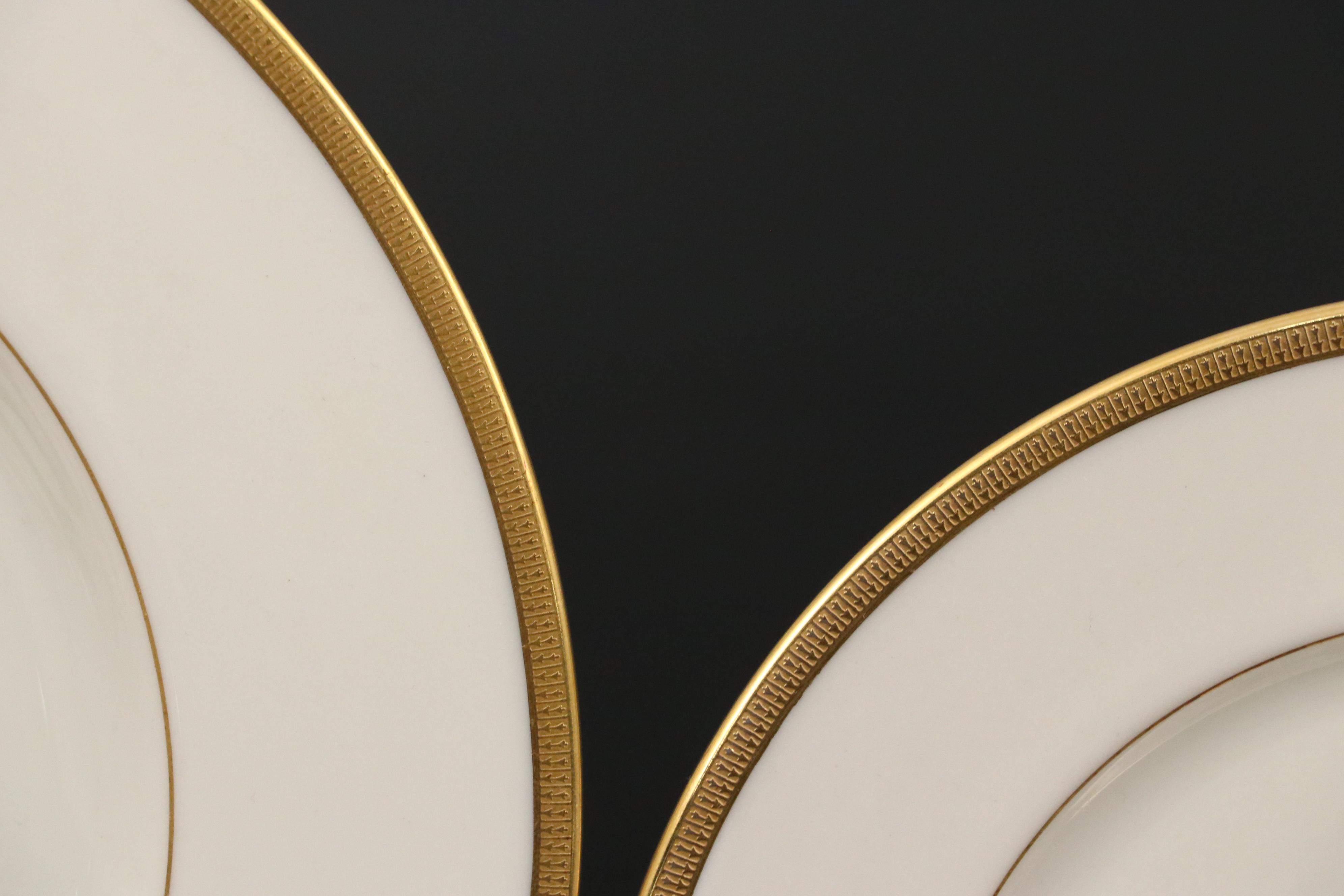 Lenox "Aristocrat" with Other Gilt Rim Dinnerware, Mid to Late 20th Century