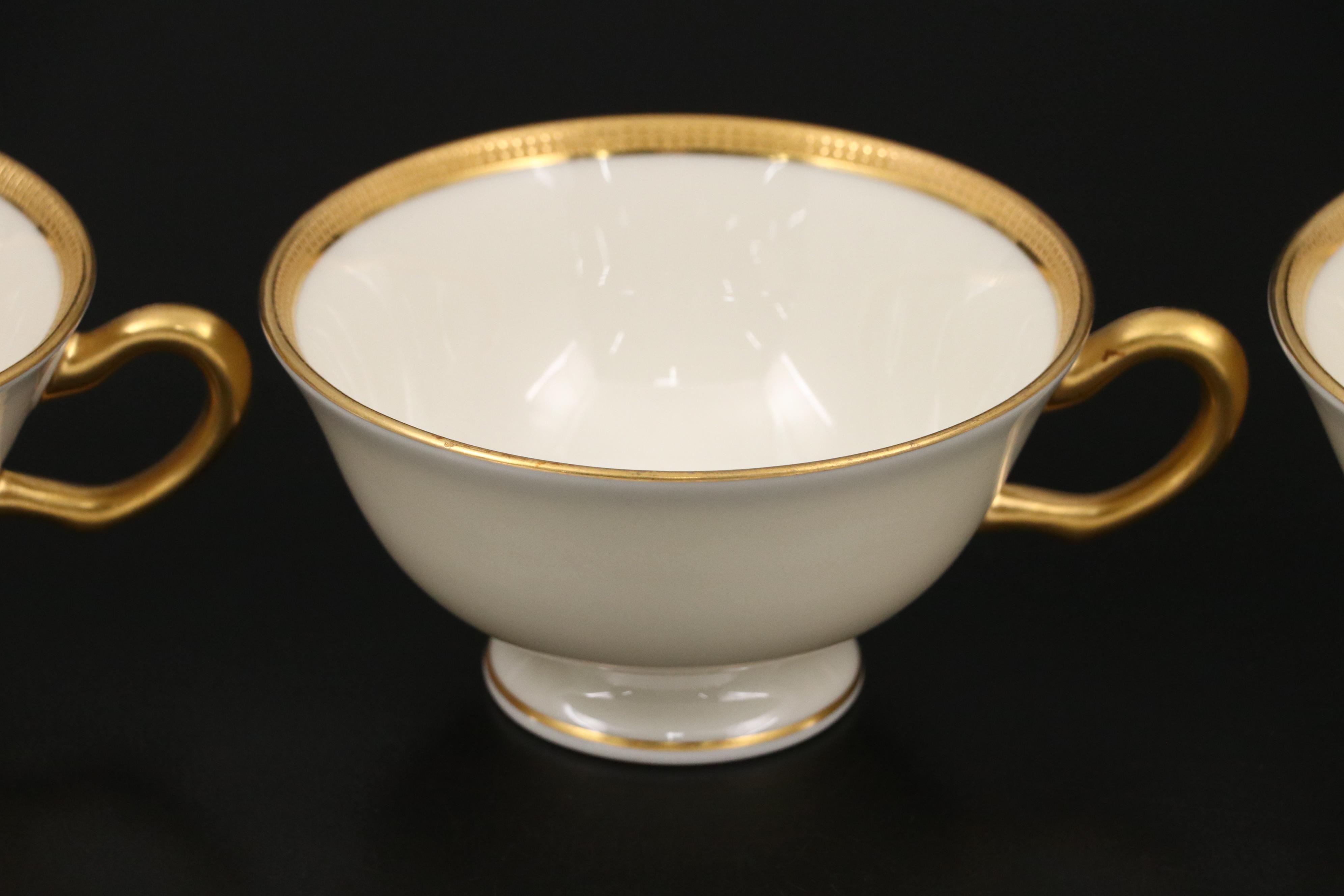 Lenox "Aristocrat" with Other Gilt Rim Dinnerware, Mid to Late 20th Century