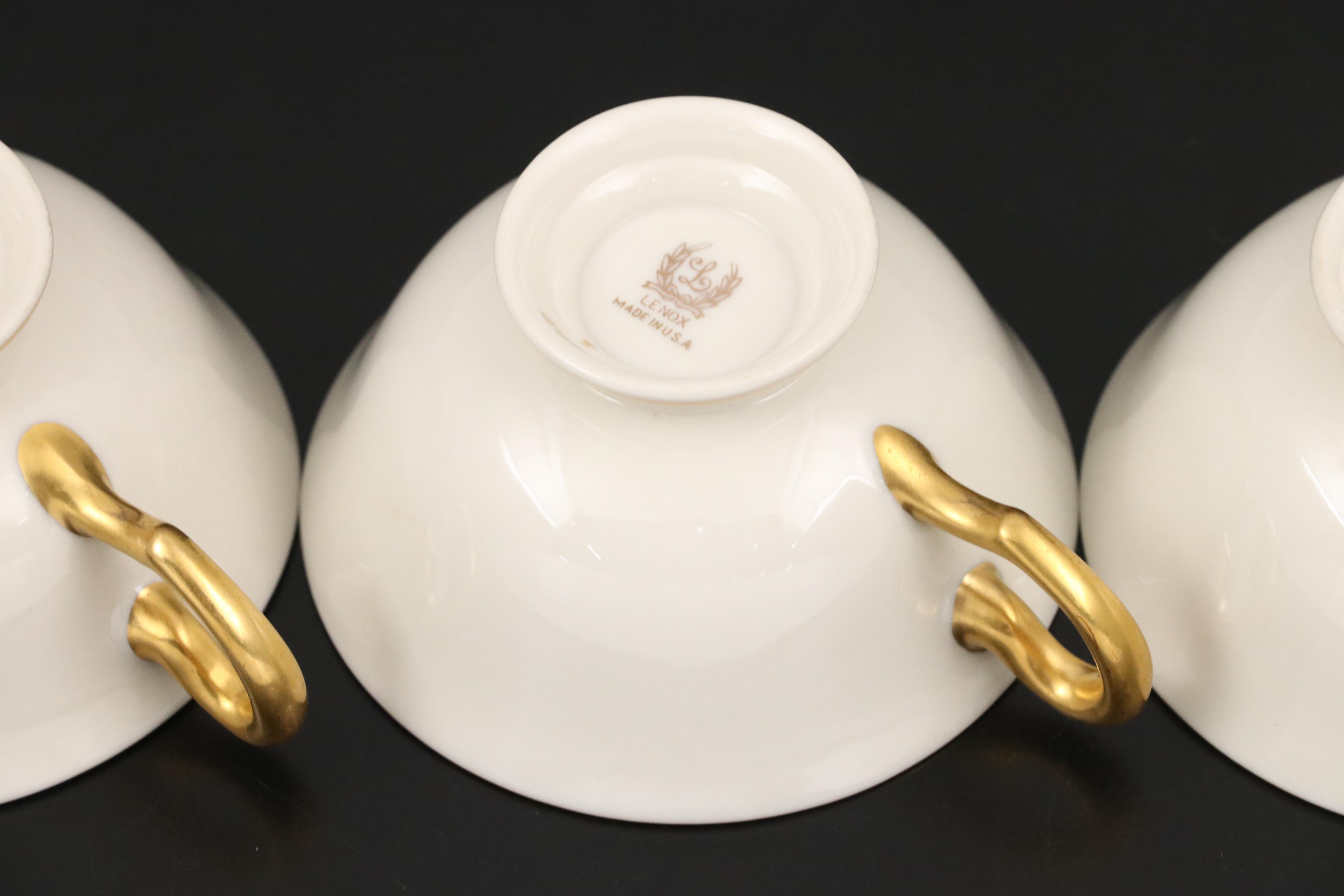 Lenox "Aristocrat" with Other Gilt Rim Dinnerware, Mid to Late 20th Century