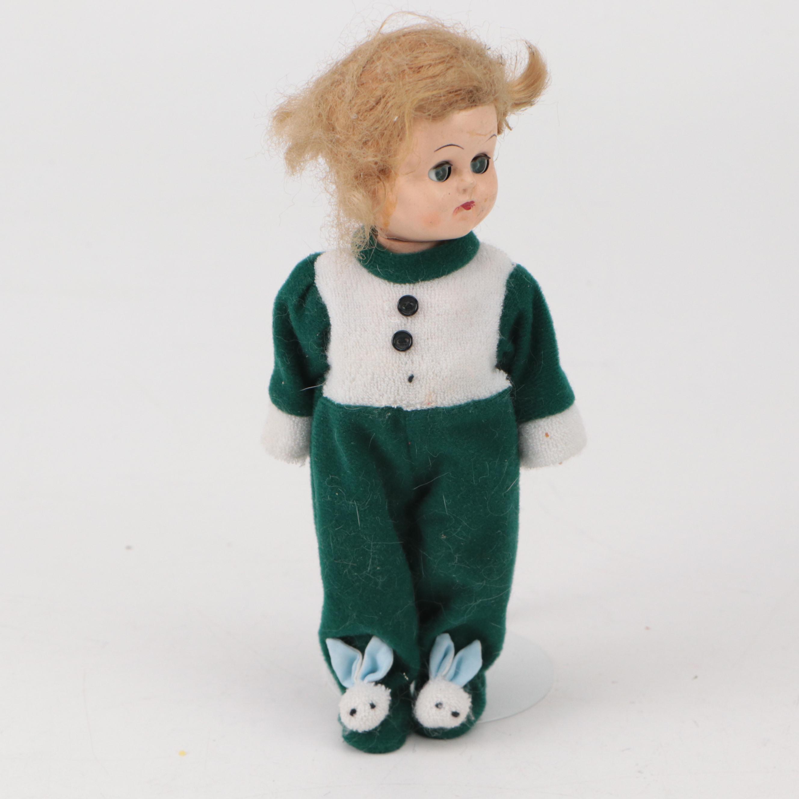 D.H. Fargo & Co. Leather Baby Boots, ARI Rubber Dolls, and Wooden Bobbins