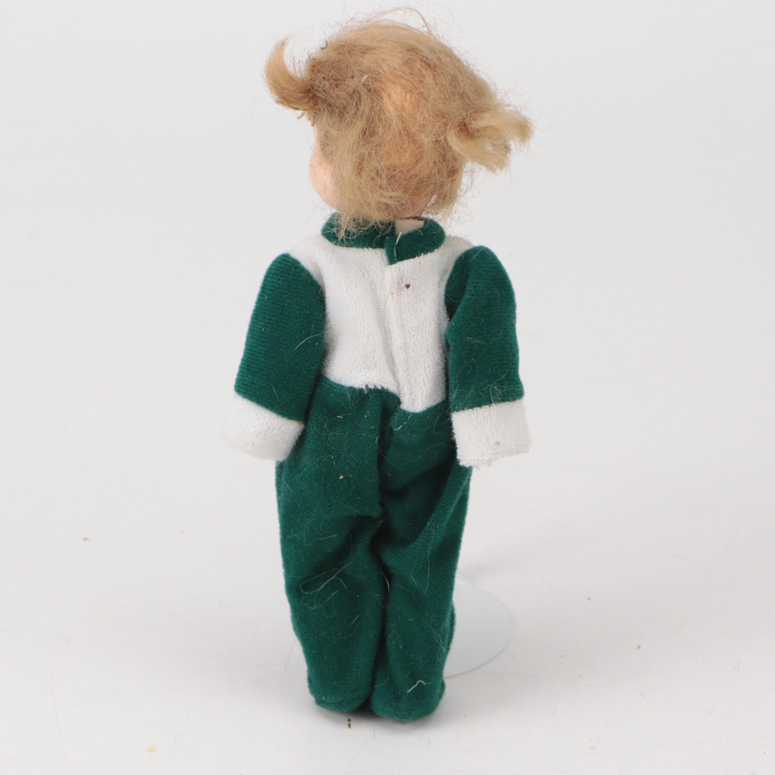 D.H. Fargo & Co. Leather Baby Boots, ARI Rubber Dolls, and Wooden Bobbins