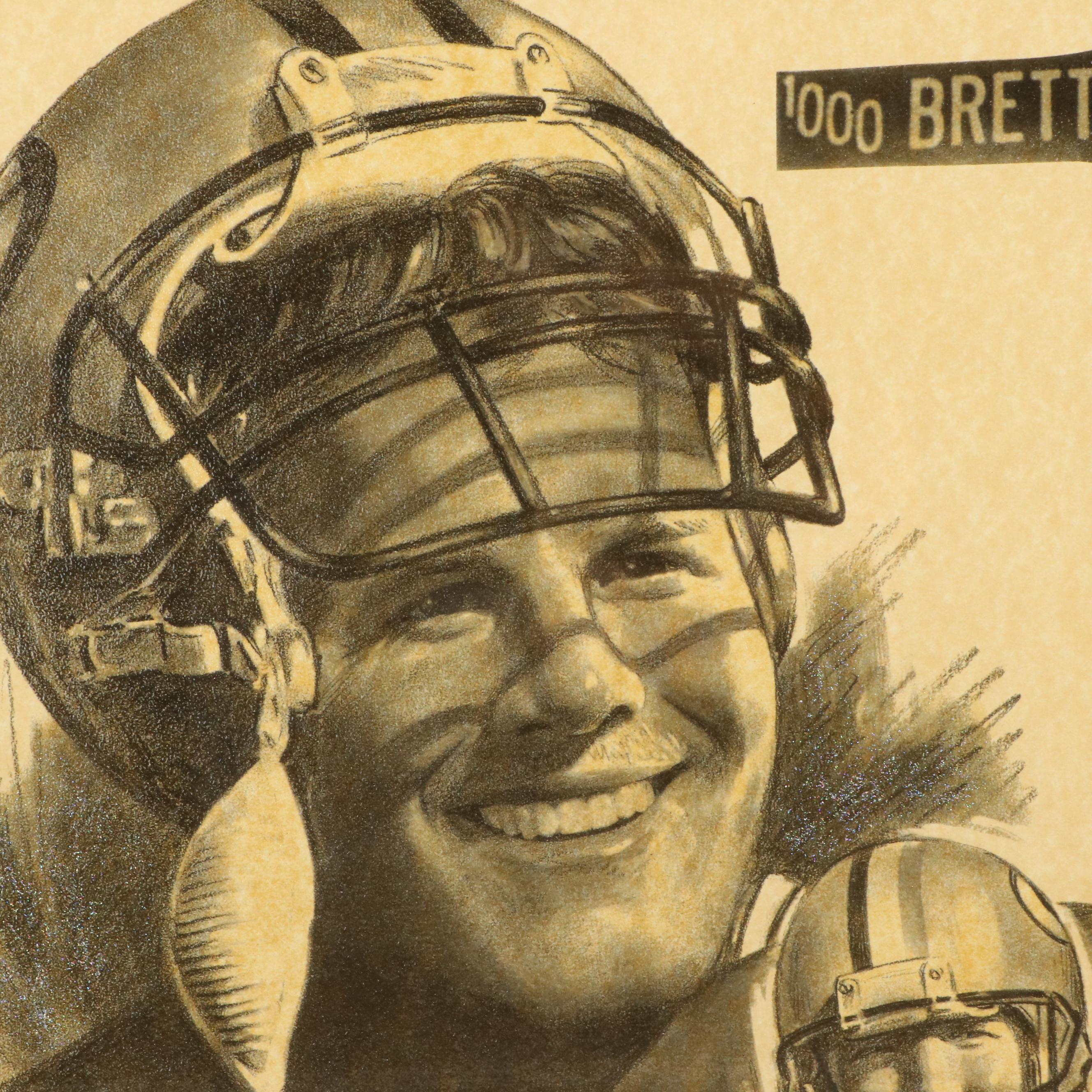 Brett Favre Signed Limited Edition "4-Ever Favre" Printer Proof Football Print