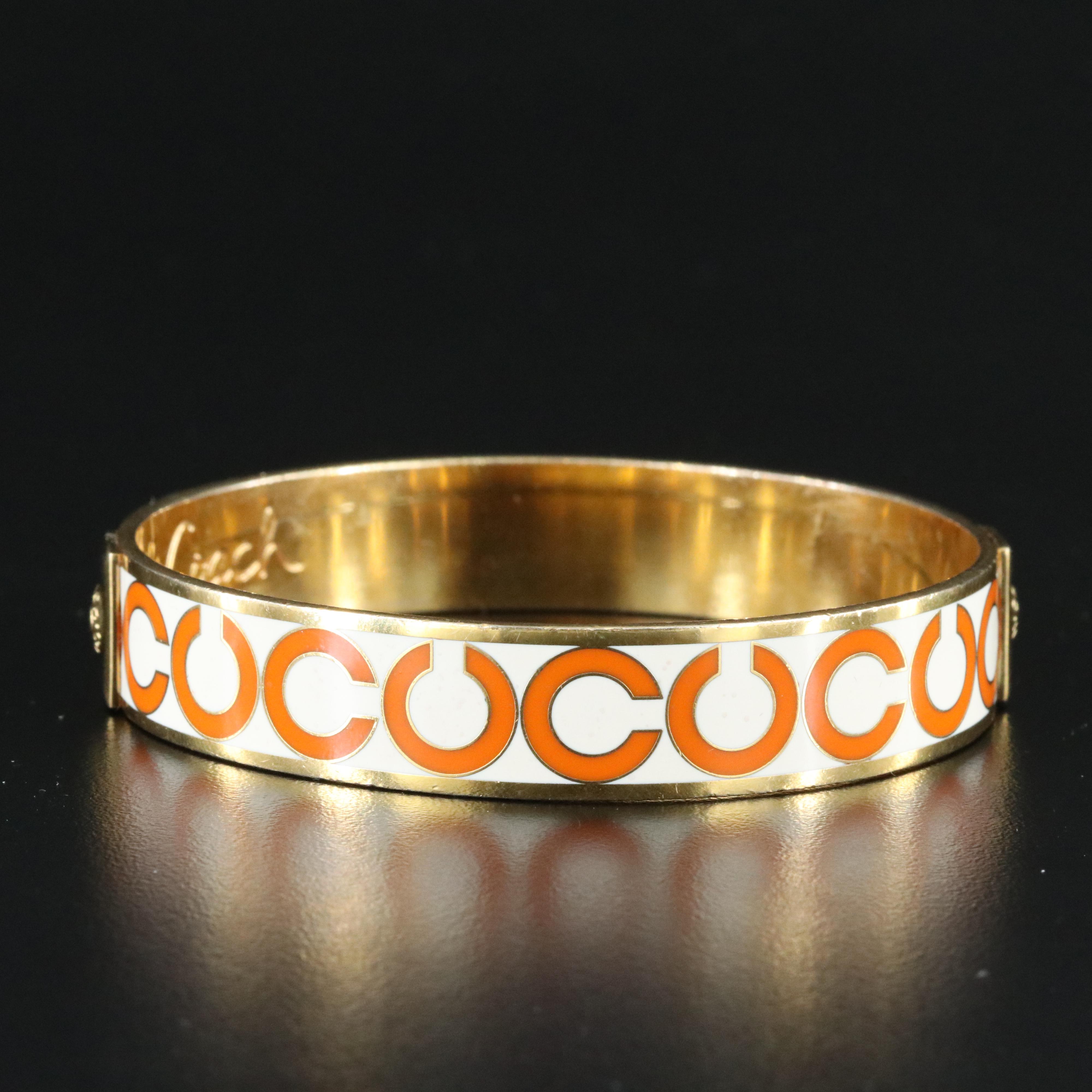 Coach Logo Enamel Bracelet
