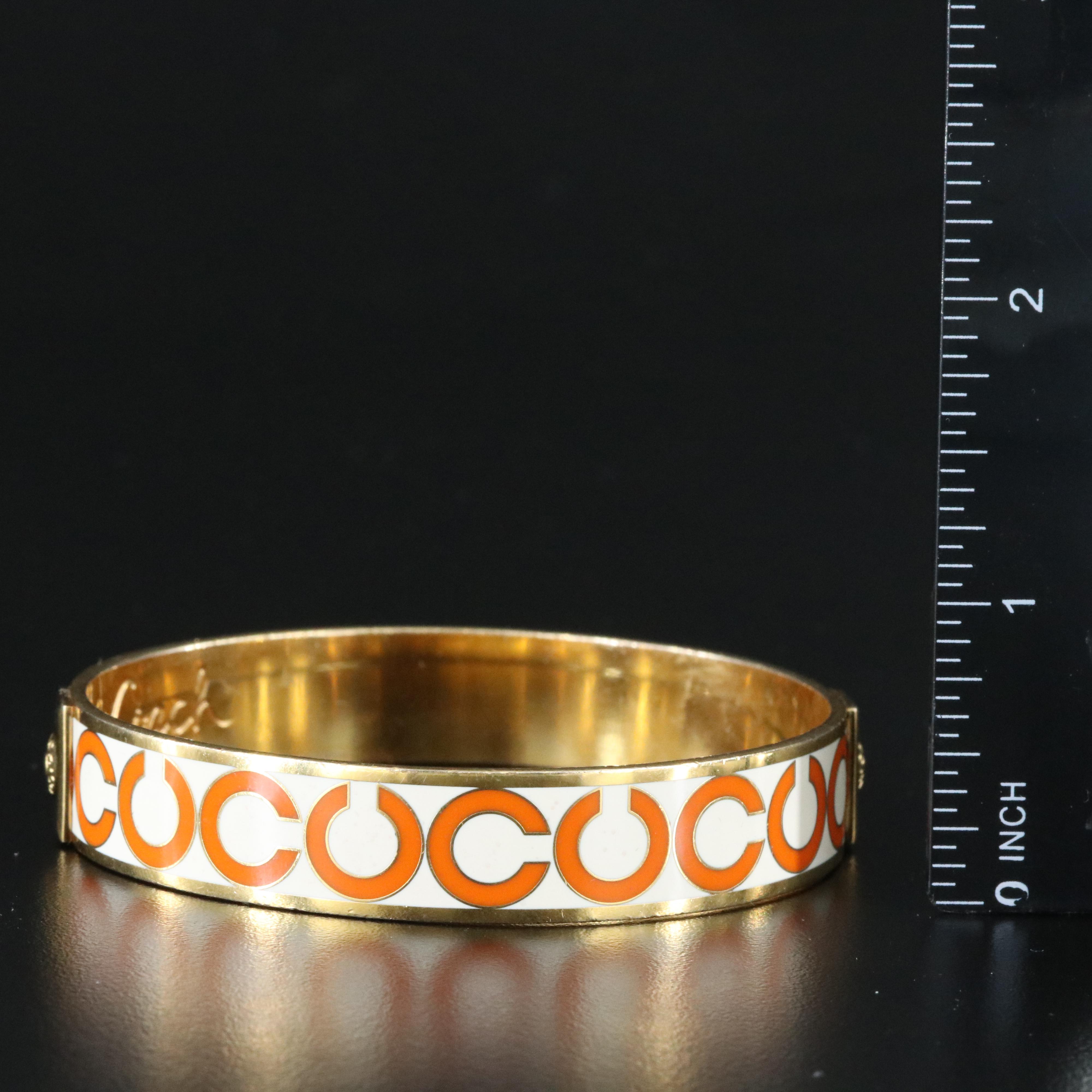 Coach Logo Enamel Bracelet