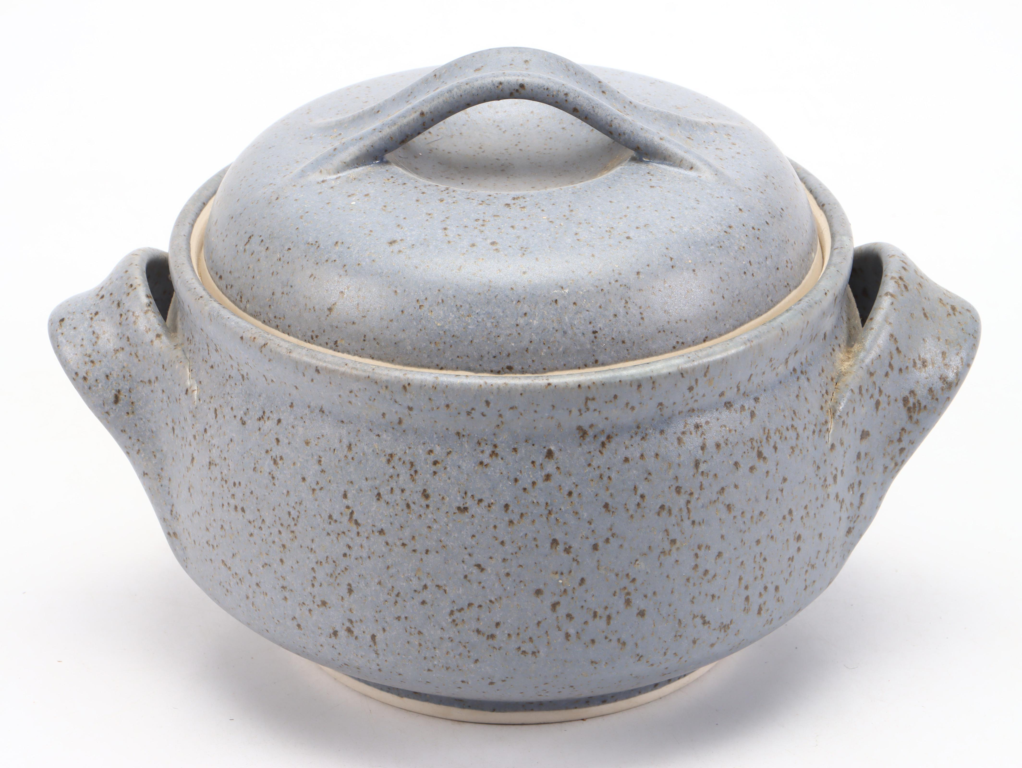 Pittis Ceramic Lidded Bowl with William Bill Pitney Glazed Ceramic Vase and More