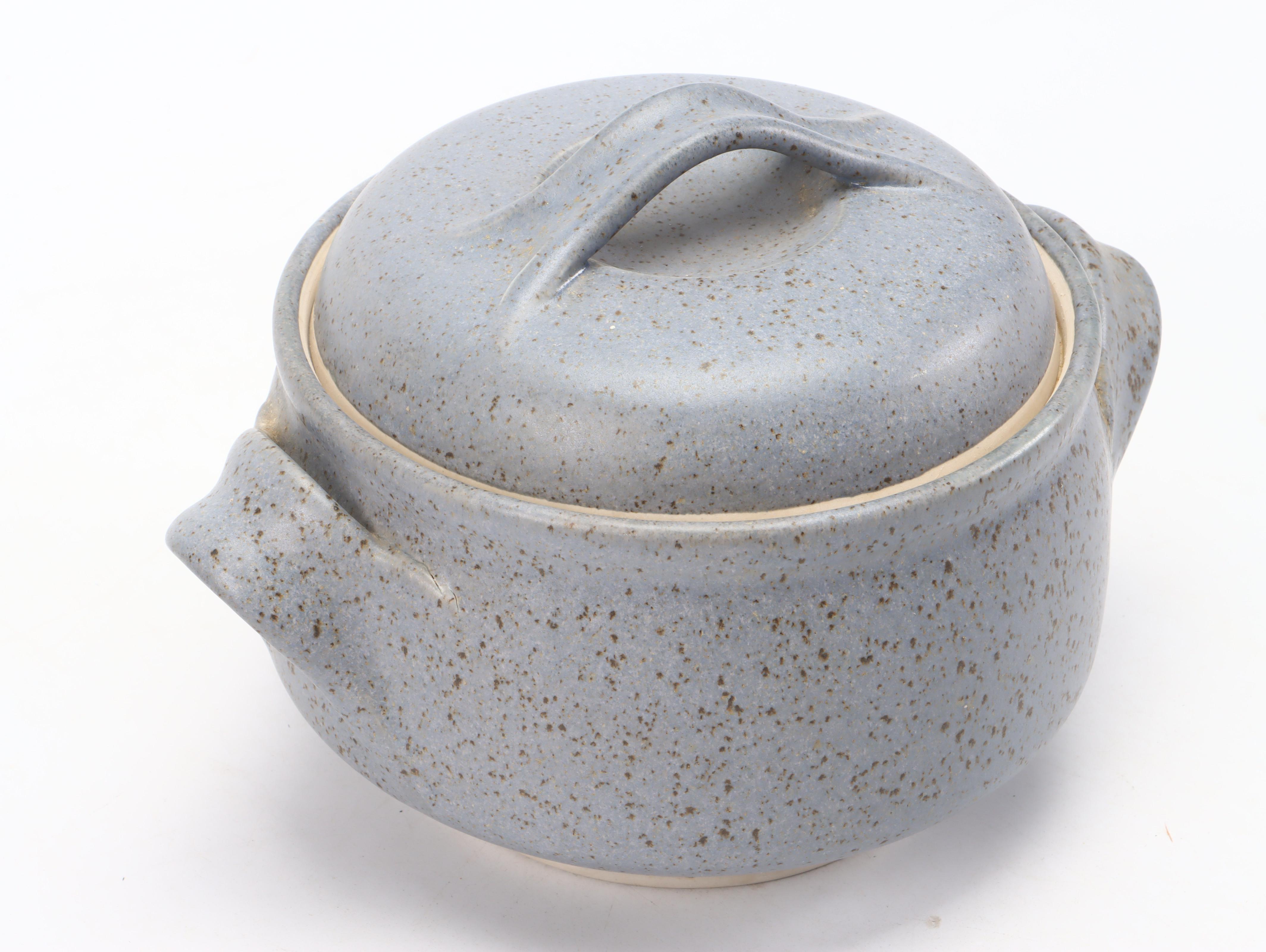 Pittis Ceramic Lidded Bowl with William Bill Pitney Glazed Ceramic Vase and More
