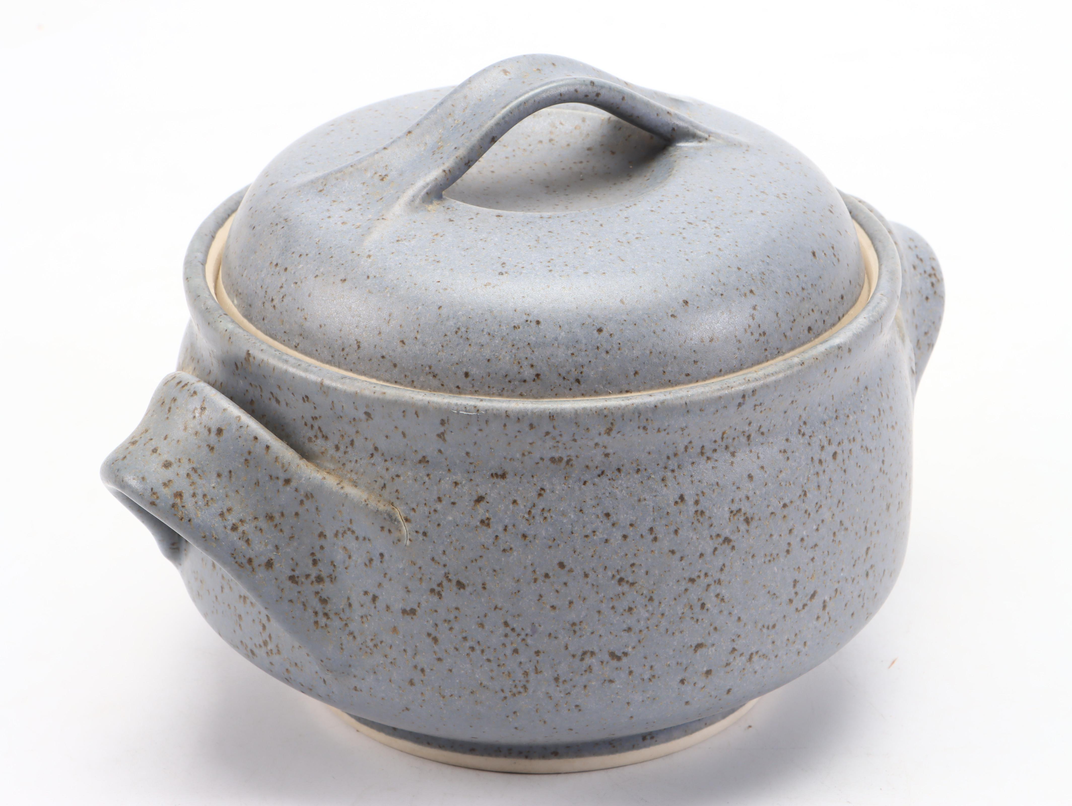 Pittis Ceramic Lidded Bowl with William Bill Pitney Glazed Ceramic Vase and More