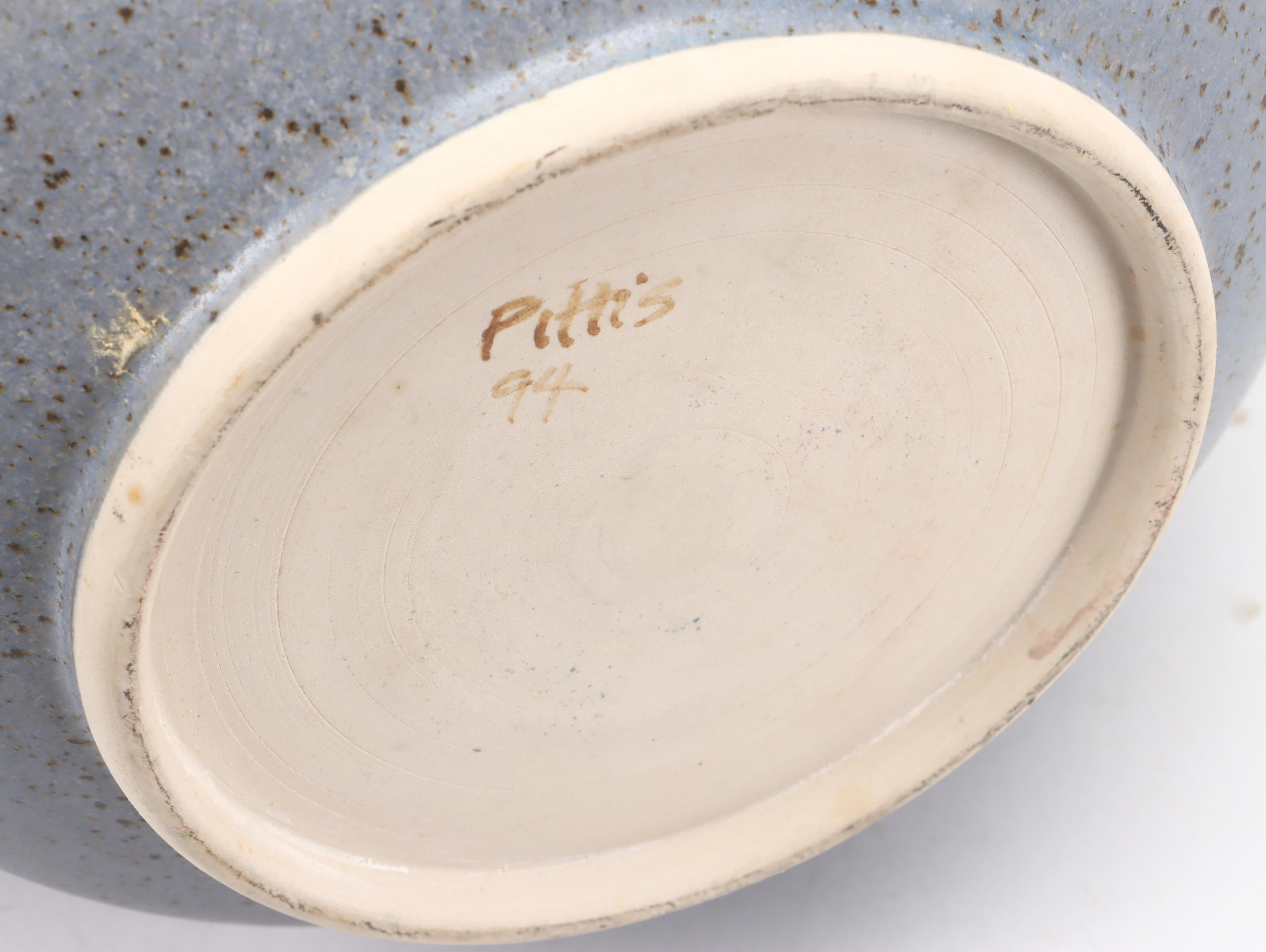 Pittis Ceramic Lidded Bowl with William Bill Pitney Glazed Ceramic Vase and More