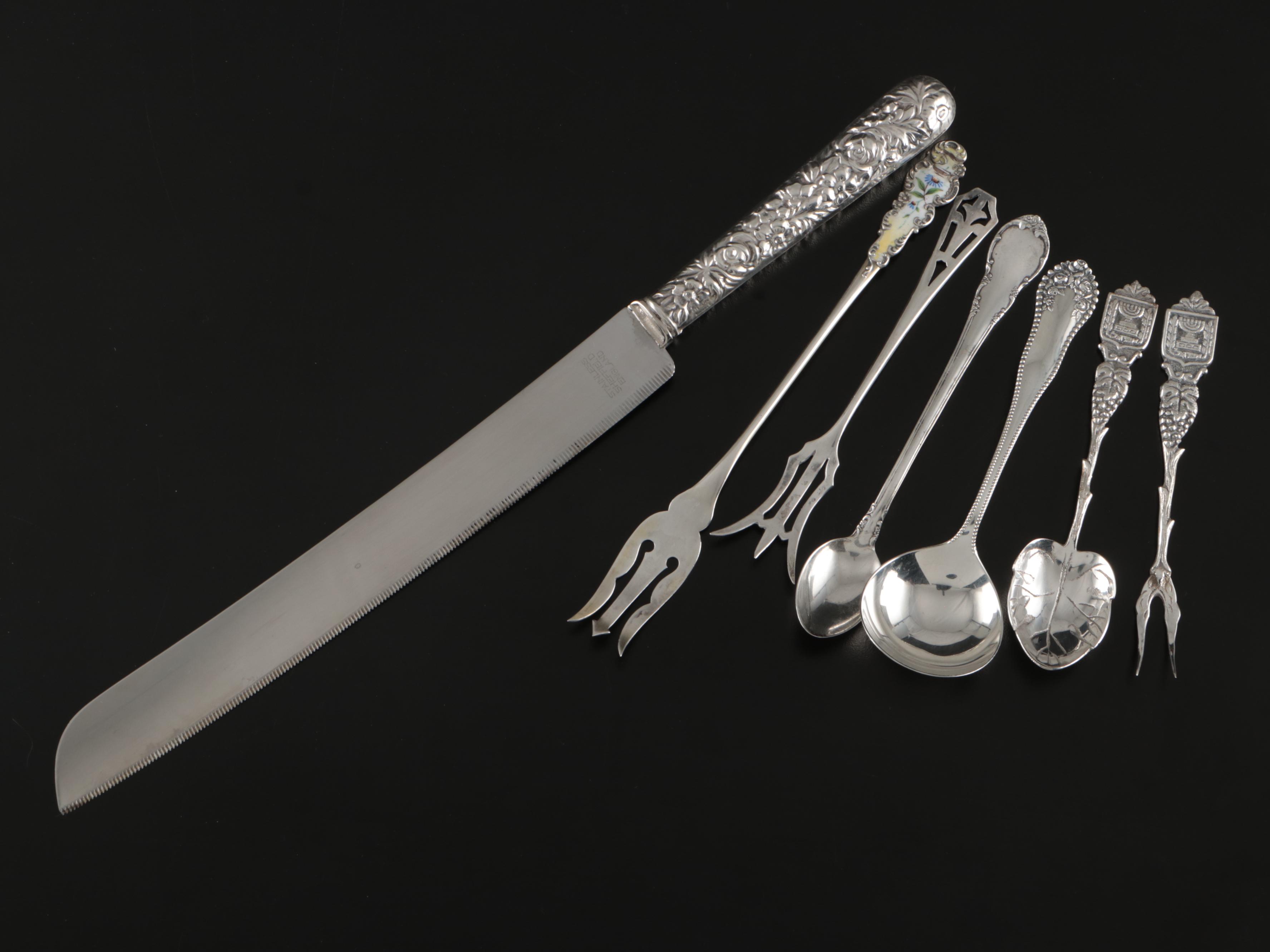 S. Kirk & Son Sterling Silver Dish with R. Blackinton Co. and Other Utensils