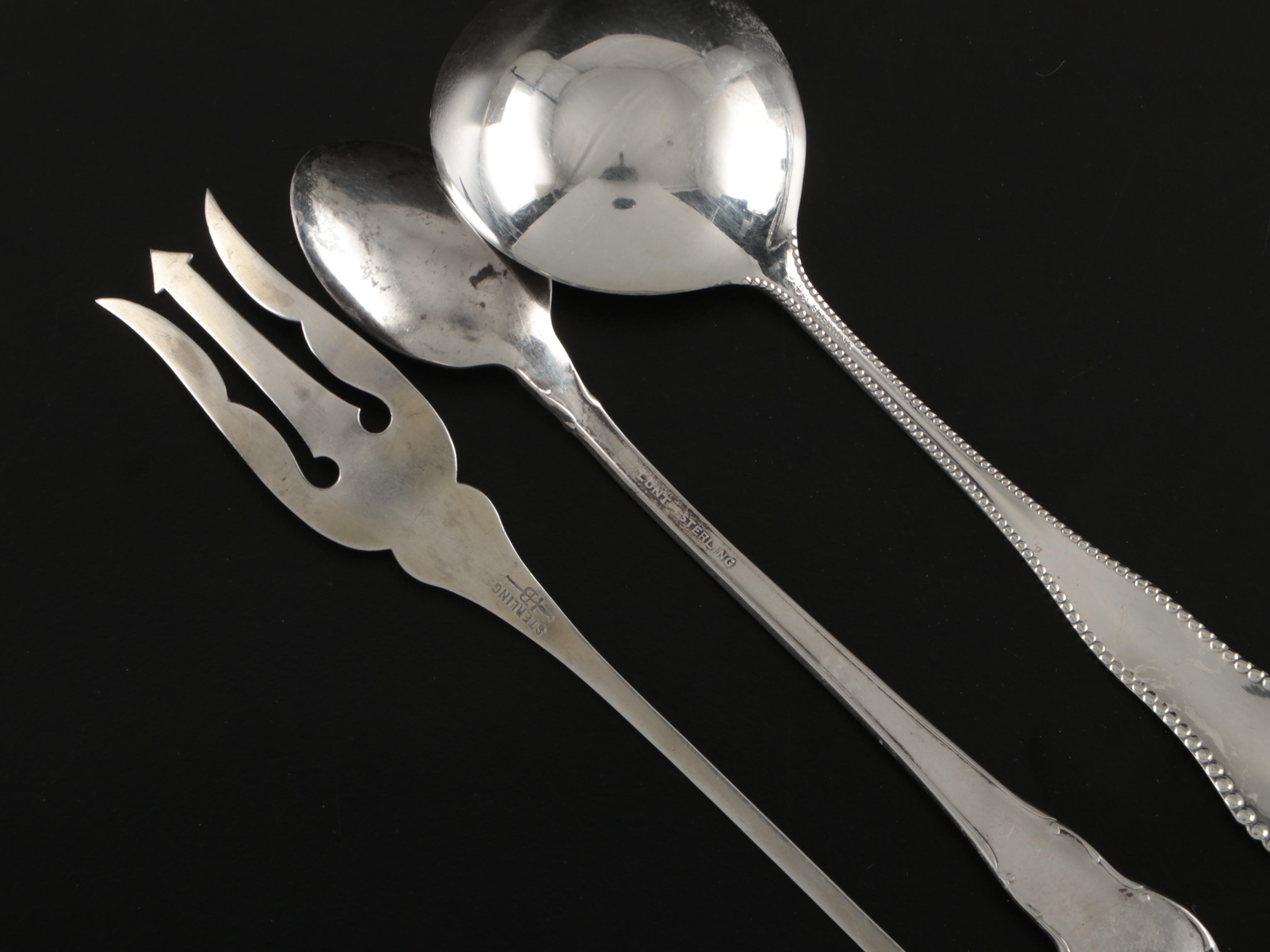 S. Kirk & Son Sterling Silver Dish with R. Blackinton Co. and Other Utensils