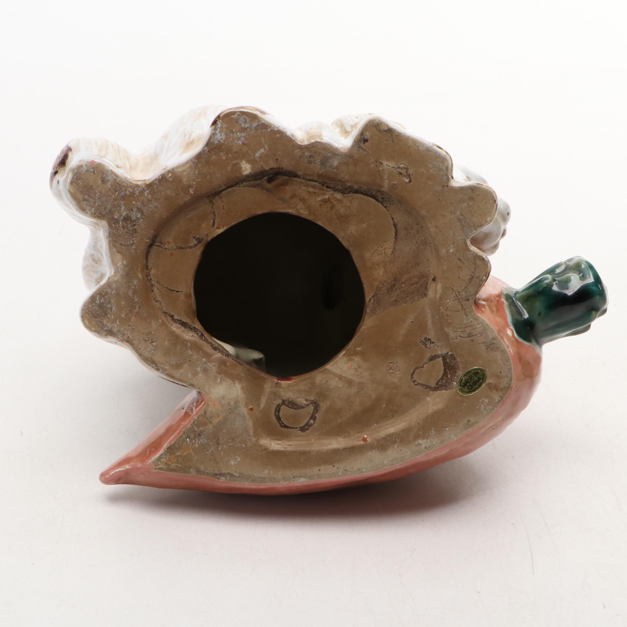 Fitz & Floyd "Bunny Hollow" Porcelain Lidded Jar with Other Rabbit Figurines