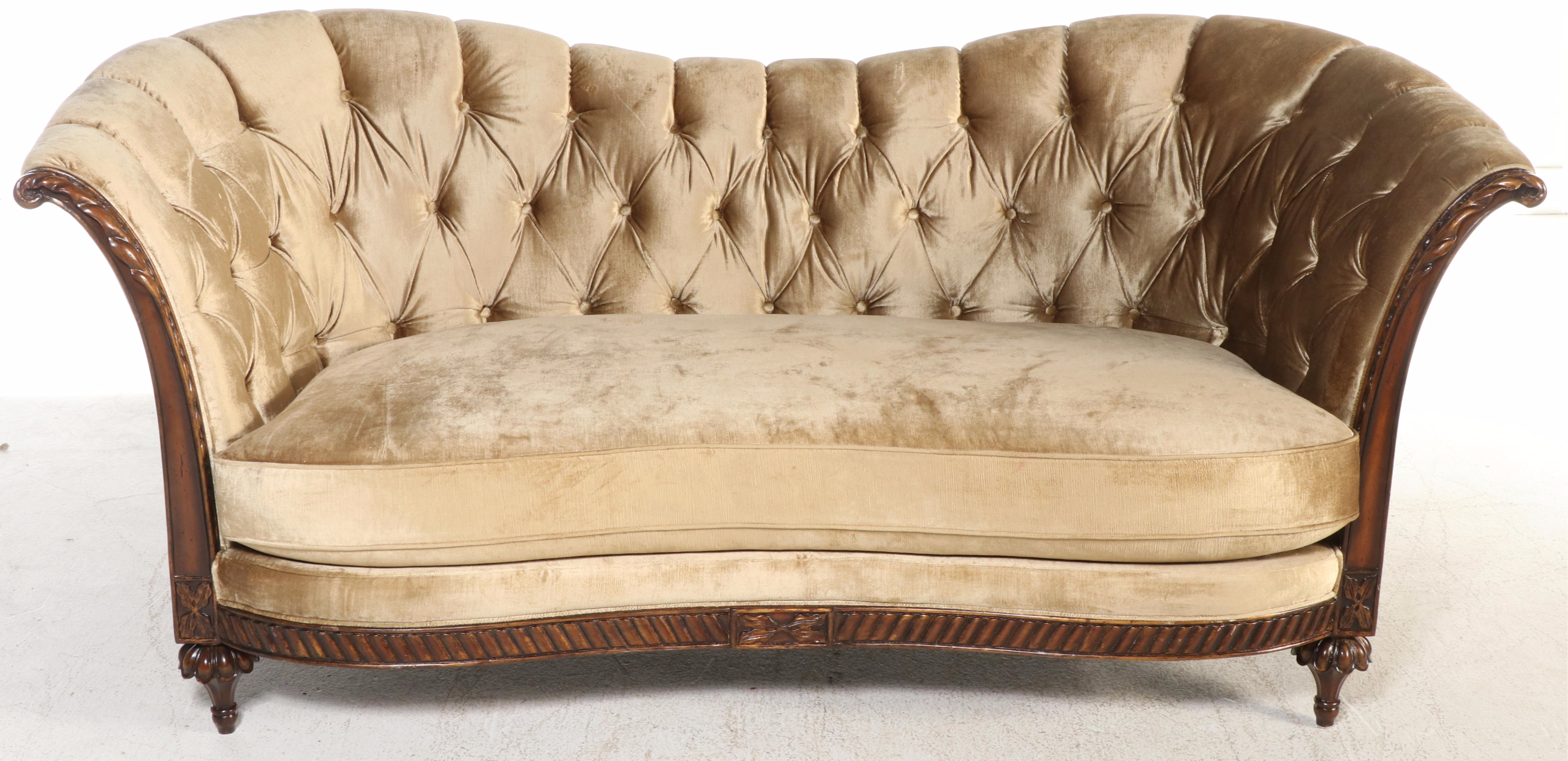 Schnadig "Compositions" French Provincial Style Buttoned-Down Sofa