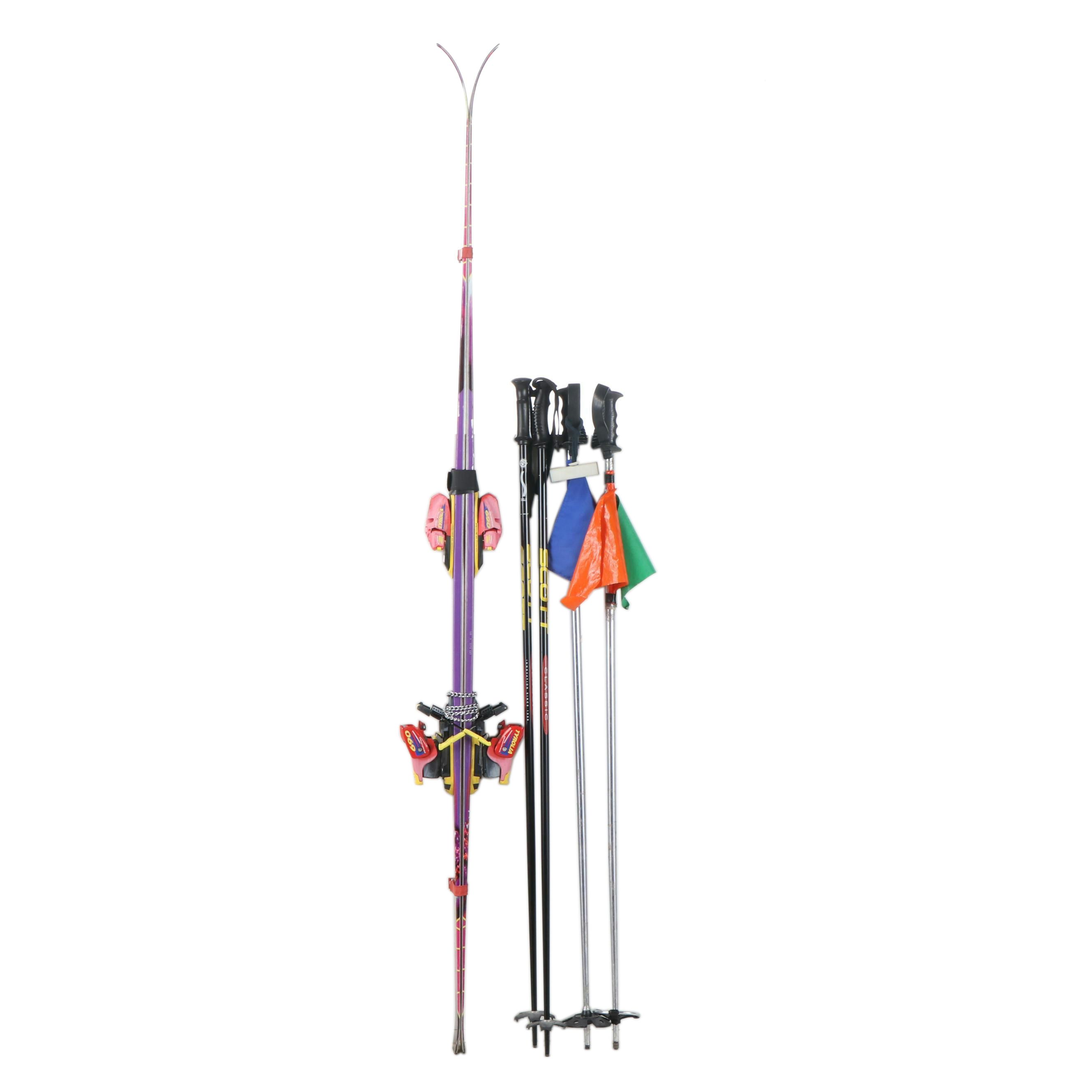 Kneissl Ergo Skis with Scott and Other Ski Poles